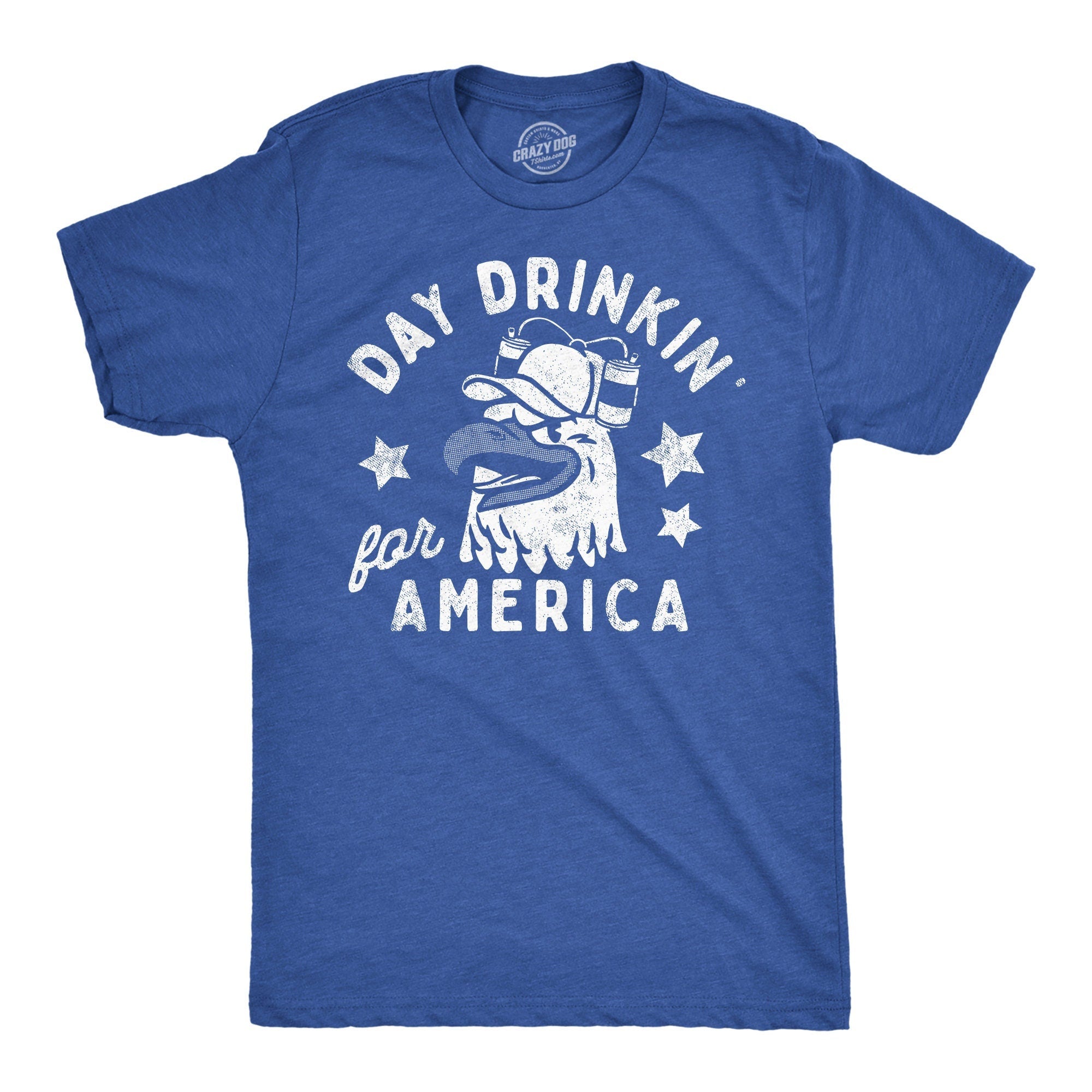 Independence Day Shirt 4th of July Shirt USA Shirt Patriotic Shirt America Shirt Beer Shirt Day Drinkin For America Eagle Shirts Graphic Tee – Soft Feel · Great Gift For Fans