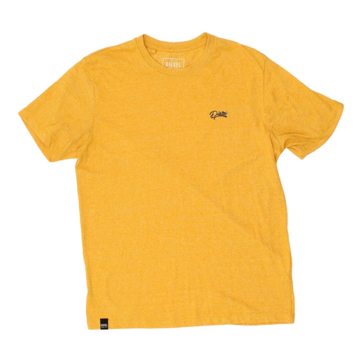 Diesel Mens Yellow Crew Neck Small Logo Tshirt Vintage High End Designer VTG Graphic Tee – Premium Graphic · Must-Have Style