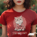 Strawberry Kitty T Shirt Adorable Cat in Strawberry Outfit Perfect Gift for Cat Lovers Cute Casual Tee Graphic Tee – Feel-Good Design · Great Gift For Fans