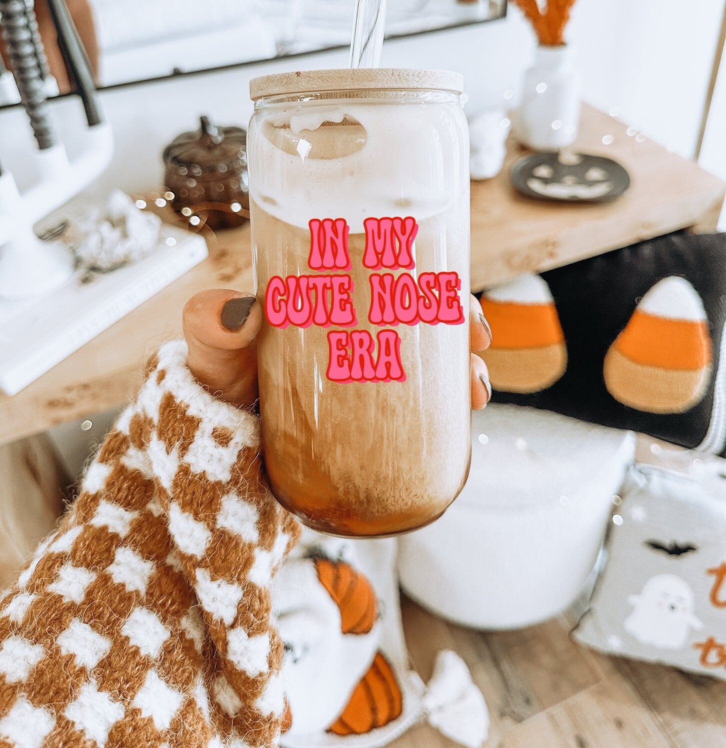 Nose Job Surgery Recovery Glass Tumbler Gifts Mug Reusable Cup Bamboo Lid Straw Iced Coffee Soda Can Graphic Tee – Soft Feel · Perfect For Daily Wear