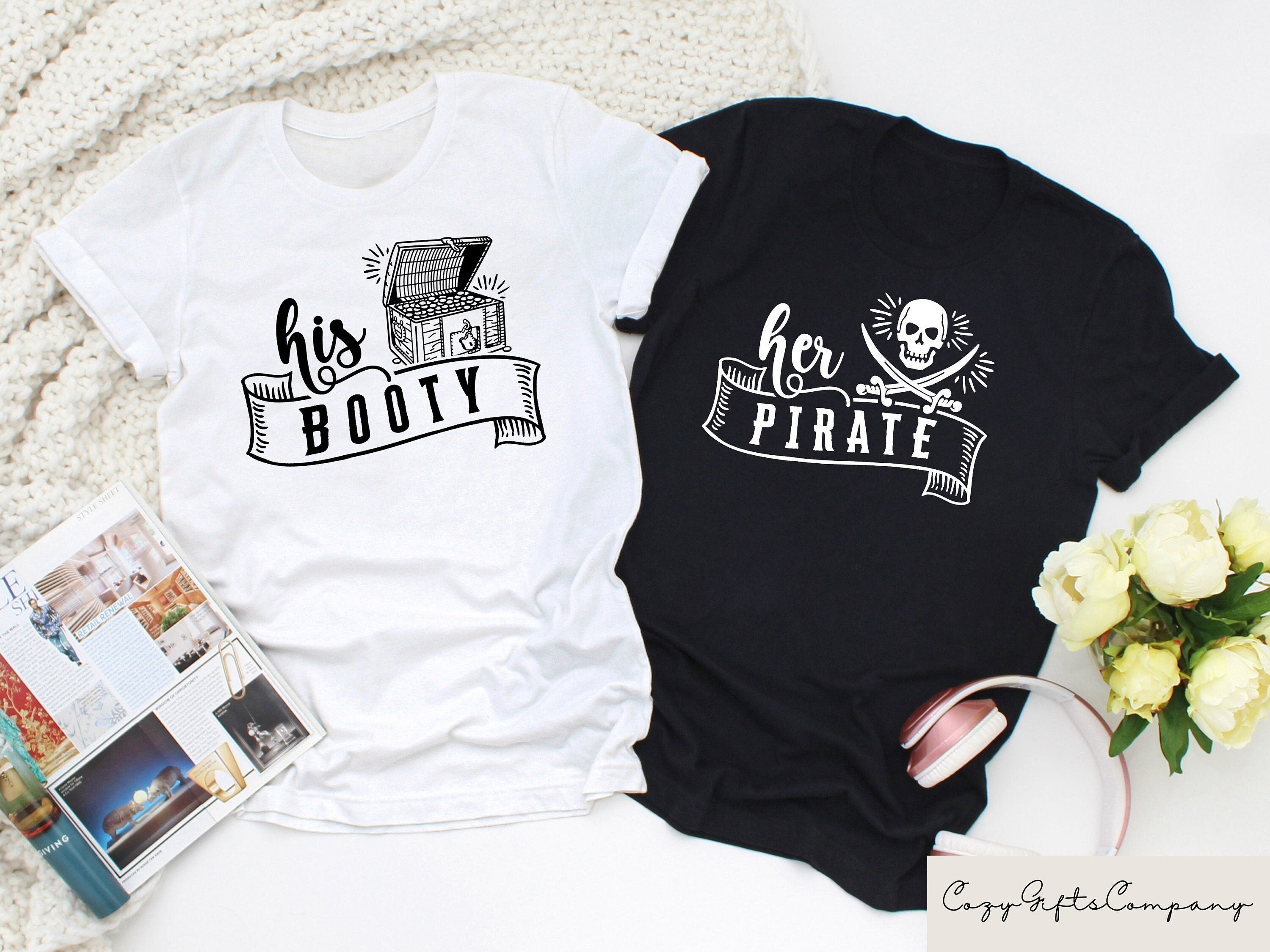 Her Pirate His Booty Cruise Holiday Shirts Funny Couple Tees Husband Wife Cruise Couple Matching Shirt Funny Pirate Shirt Graphic Tee – Easygoing Wear · Must-Have Style