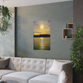 Sunset Poster Lake Satin Nature Photo Rustic Home Cabin RV Decor Gift For Nature Lover Real Photography Not AI Graphic Tee – Fan Favorite · Must-Have Style