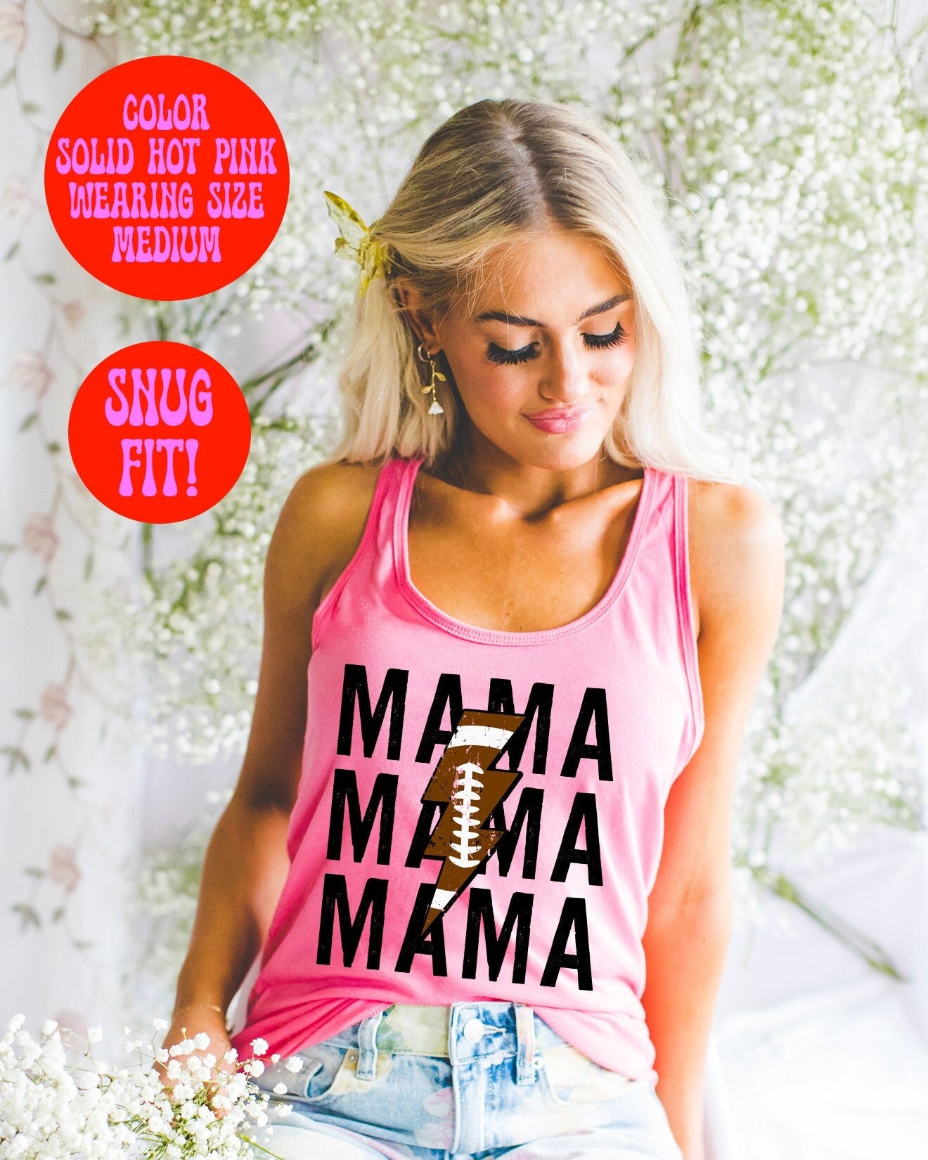 Football Mama Mom Mothers Day Tank Top Gifts Racerback Shirt Sleeveless Women39s Tank Top – Feel-Good Design · Great Gift For Fans