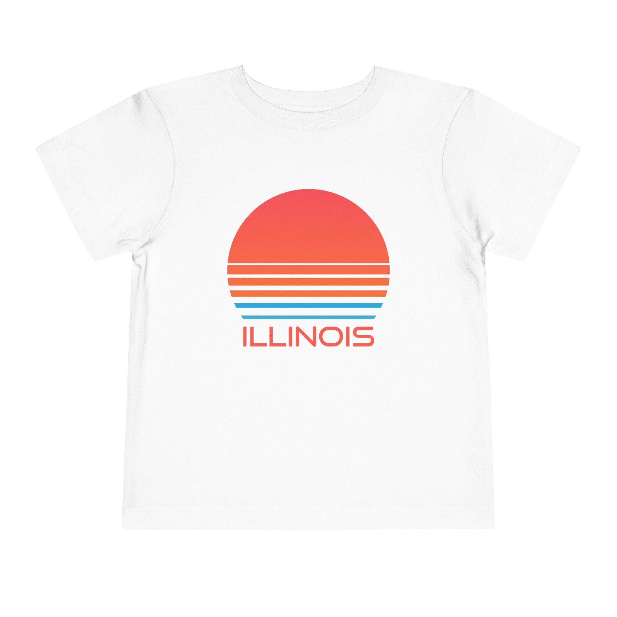 Illinois Toddler TShirt Retro 80s Unisex Toddler Illinois Shirt Personalization Available Graphic Tee – Everyday Comfort · Perfect For Daily Wear