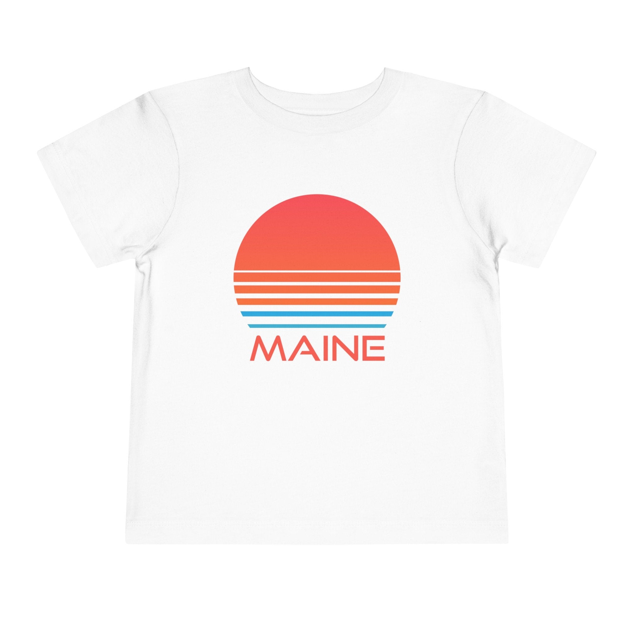 Maine Toddler TShirt Retro 80s Unisex Toddler Maine Shirt Personalization Available Graphic Tee – Aesthetic Look · Great Gift For Fans