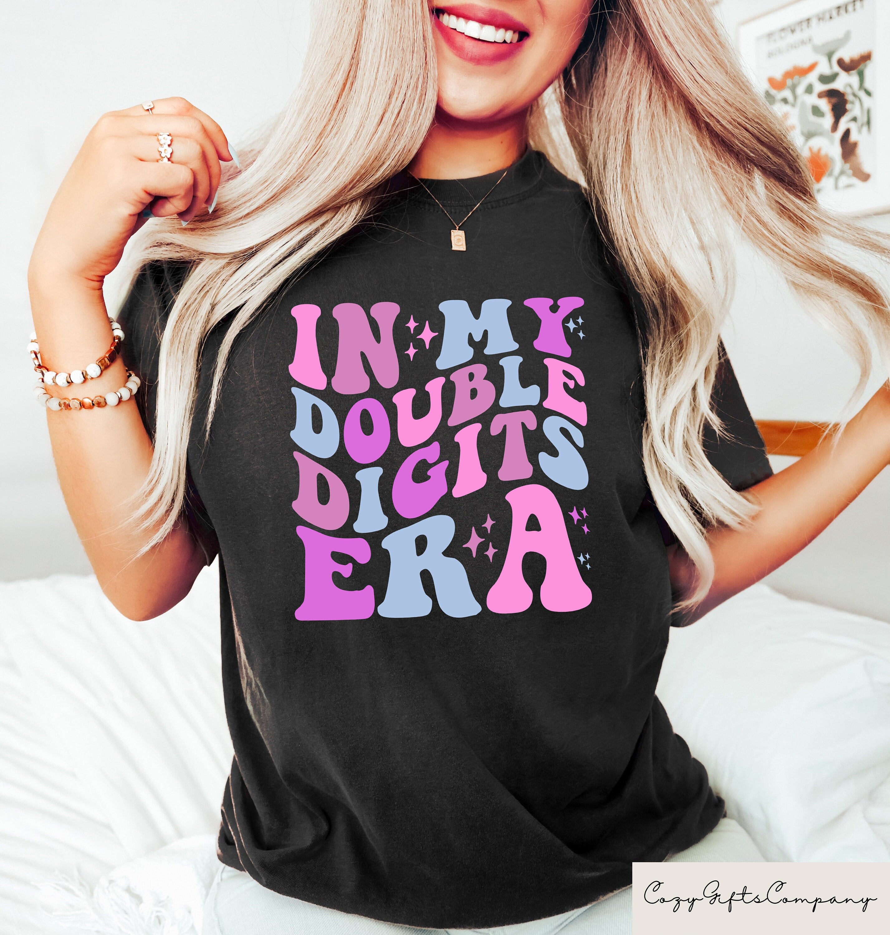 In My Double Digits Era Shirt 10 Years Old Birthday Party Shirts Birthday Girl Shirt Gift For Birthday Girl Personalized Birthday Favors Graphic Tee – Feel-Good Design · Perfect For Daily Wear