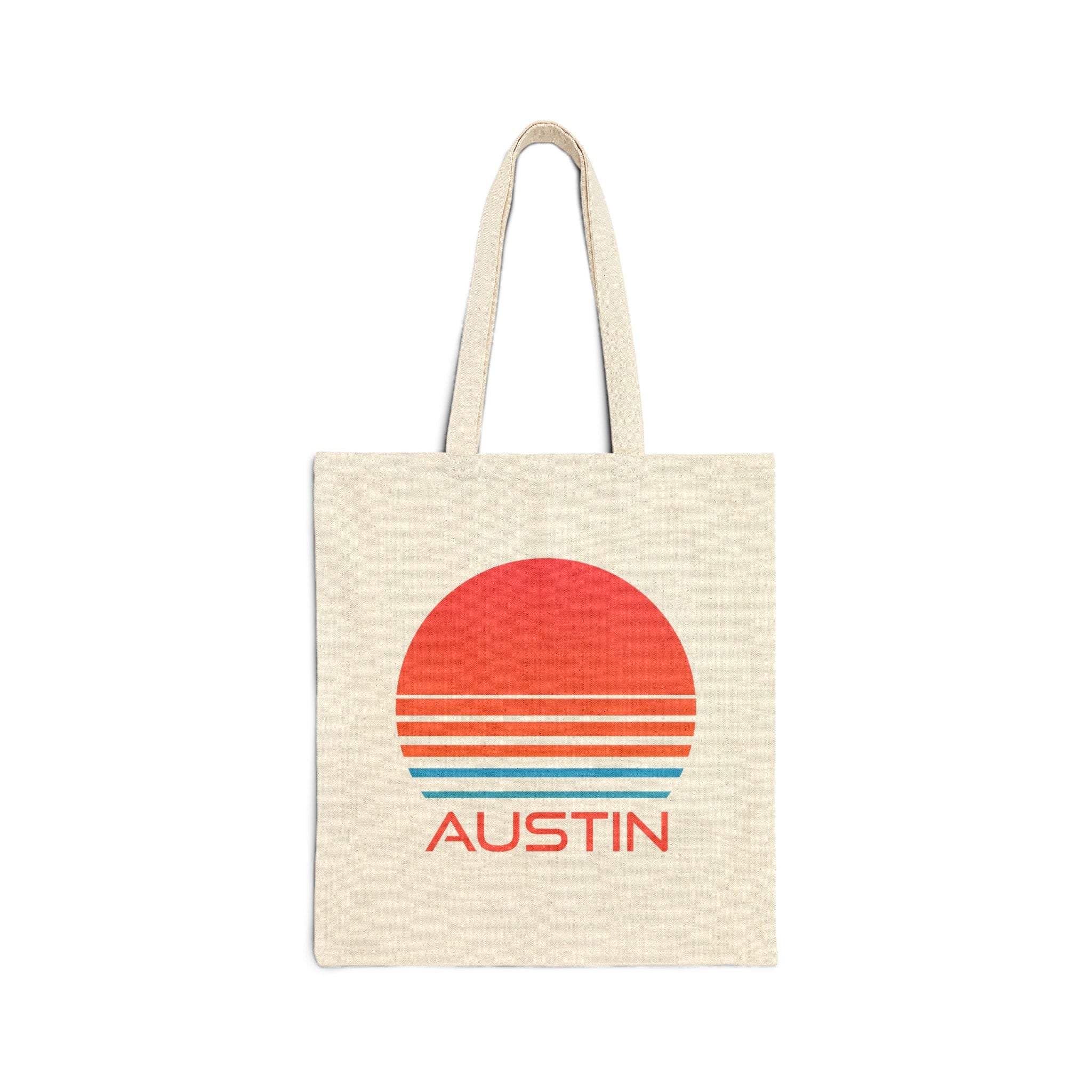 Austin Texas Retro 80s Cotton Canvas Austin Tote Bag Personalization Available Tote Bag – Everyday Comfort · Great Gift For Fans