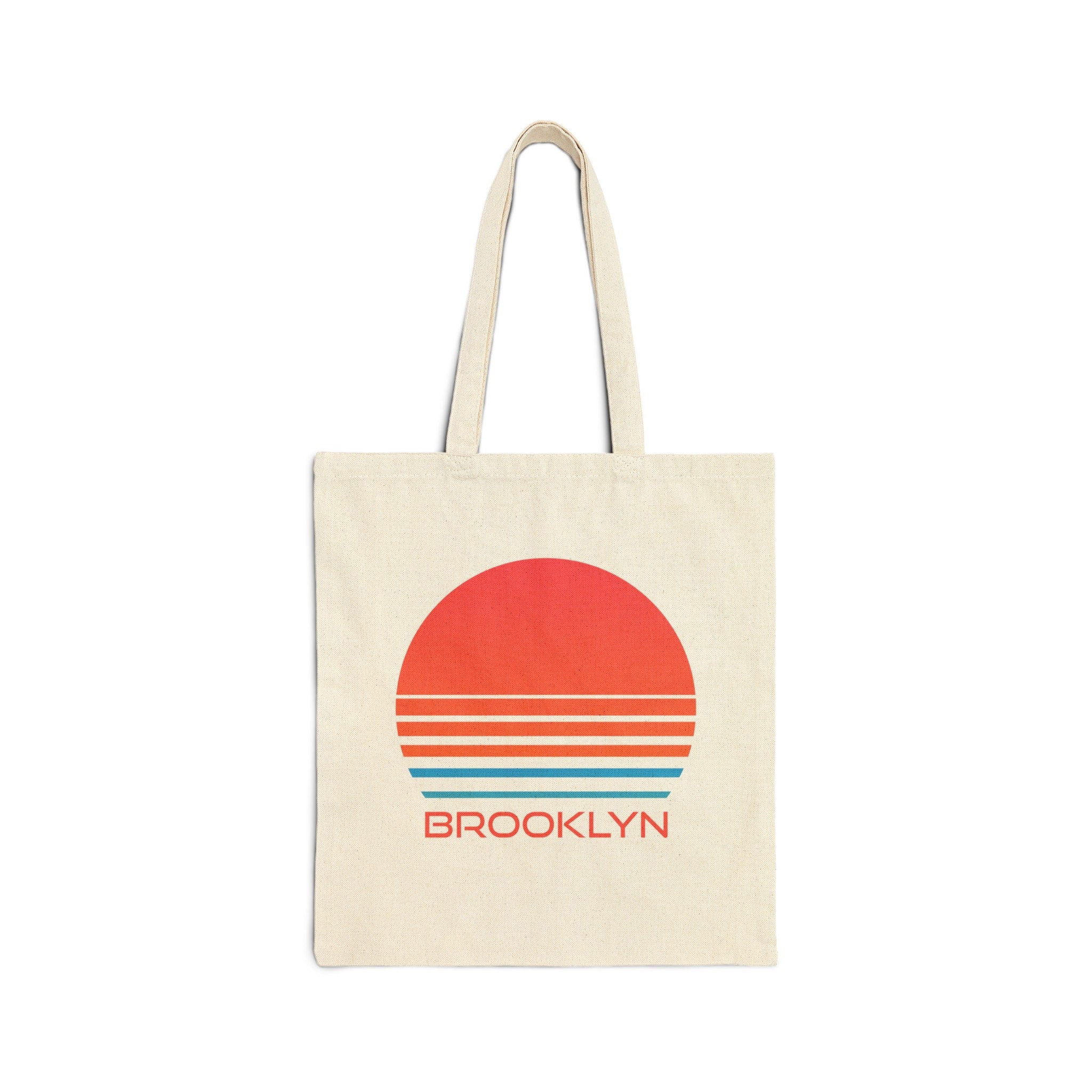 Brooklyn New York Retro 80s Cotton Canvas Brooklyn Tote Bag Personalization Available Tote Bag – Everyday Comfort · Must-Have Style