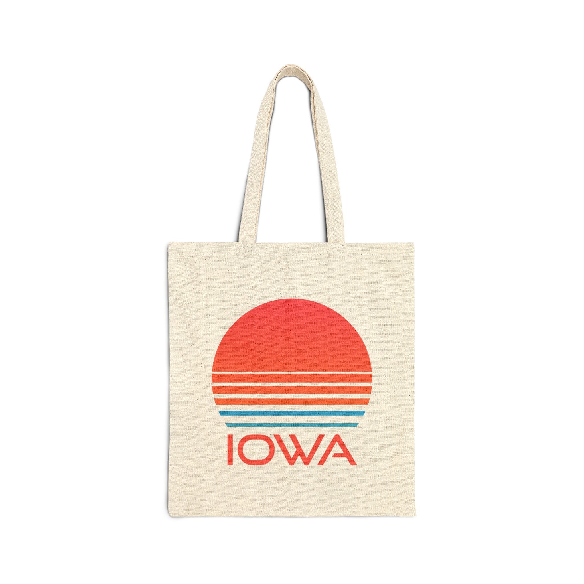 Iowa Cotton Canvas Iowa Tote Bag Retro 80s Personalization Available Tote Bag – Warm & Stylish · Trending Graphic Apparel
