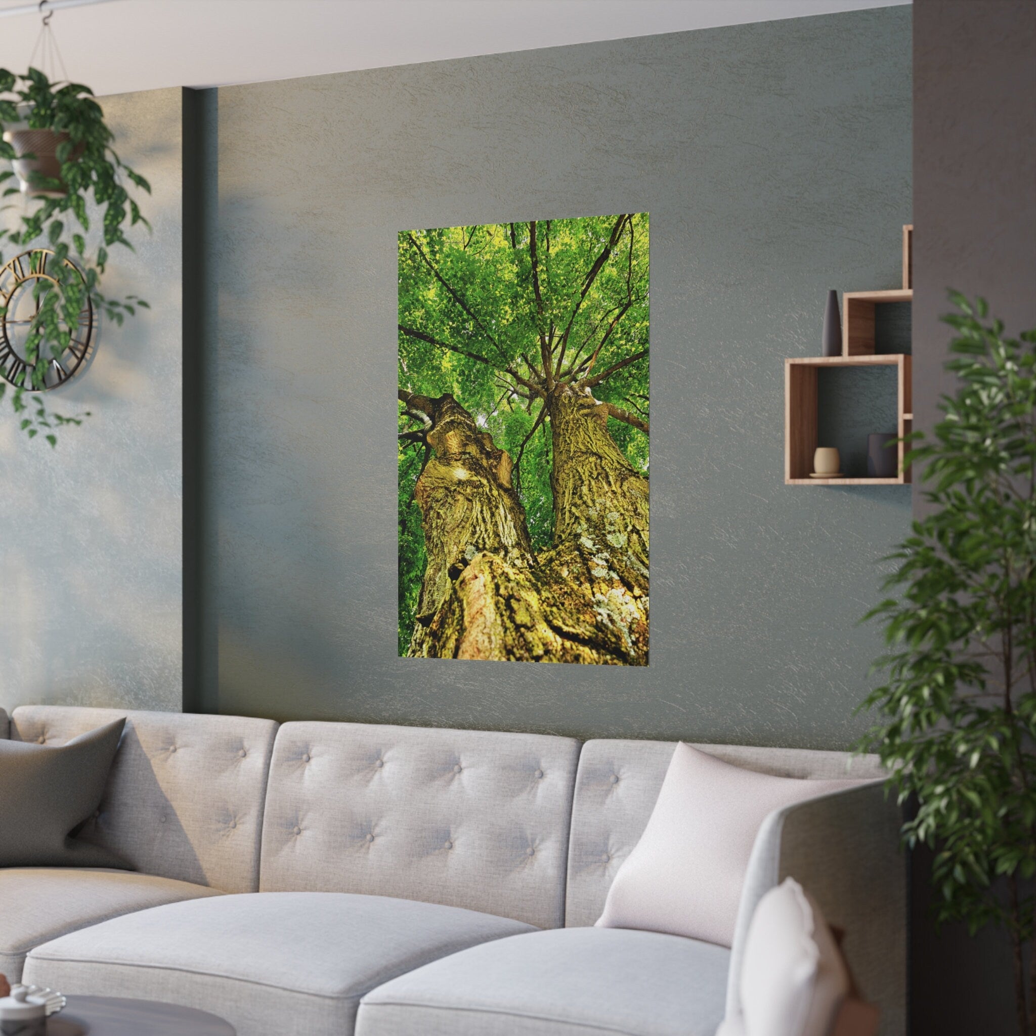 Nature Trees Image PosterHome Cabin RV Wall Art Nature Lover Satin Poster Tree Picture Gift Graphic Tee – Everyday Comfort · Trending Graphic Apparel