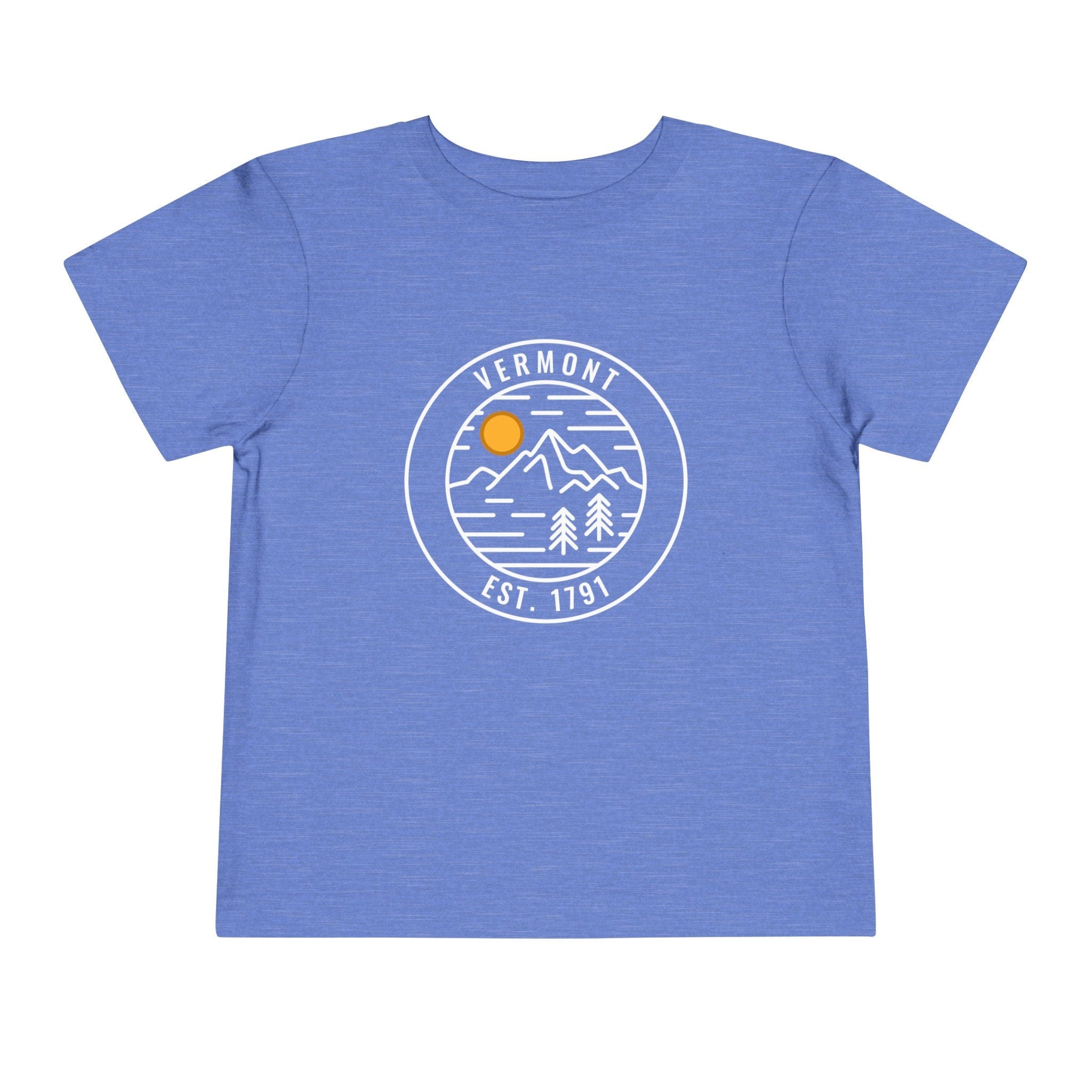 Vermont Toddler TShirt Retro Mountain Unisex Toddler Vermont Shirt Personalization Available Graphic Tee – Aesthetic Look · High-Quality Print
