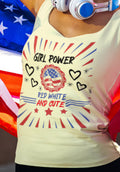 Ladies Tank Top Girl Power Red White and Cute T Shirt Ladies Tank Top Soft Comfortable Gift For Her Unisex Garment Dyed High Quality Tank Tank Top – Cozy Vibes · Perfect For Daily Wear
