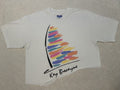 Vintage 1980s 1990s Key Biscayne Florida Ocean Sail Boat Art Cropped T Shirt M Graphic Tee – Easygoing Wear · High-Quality Print