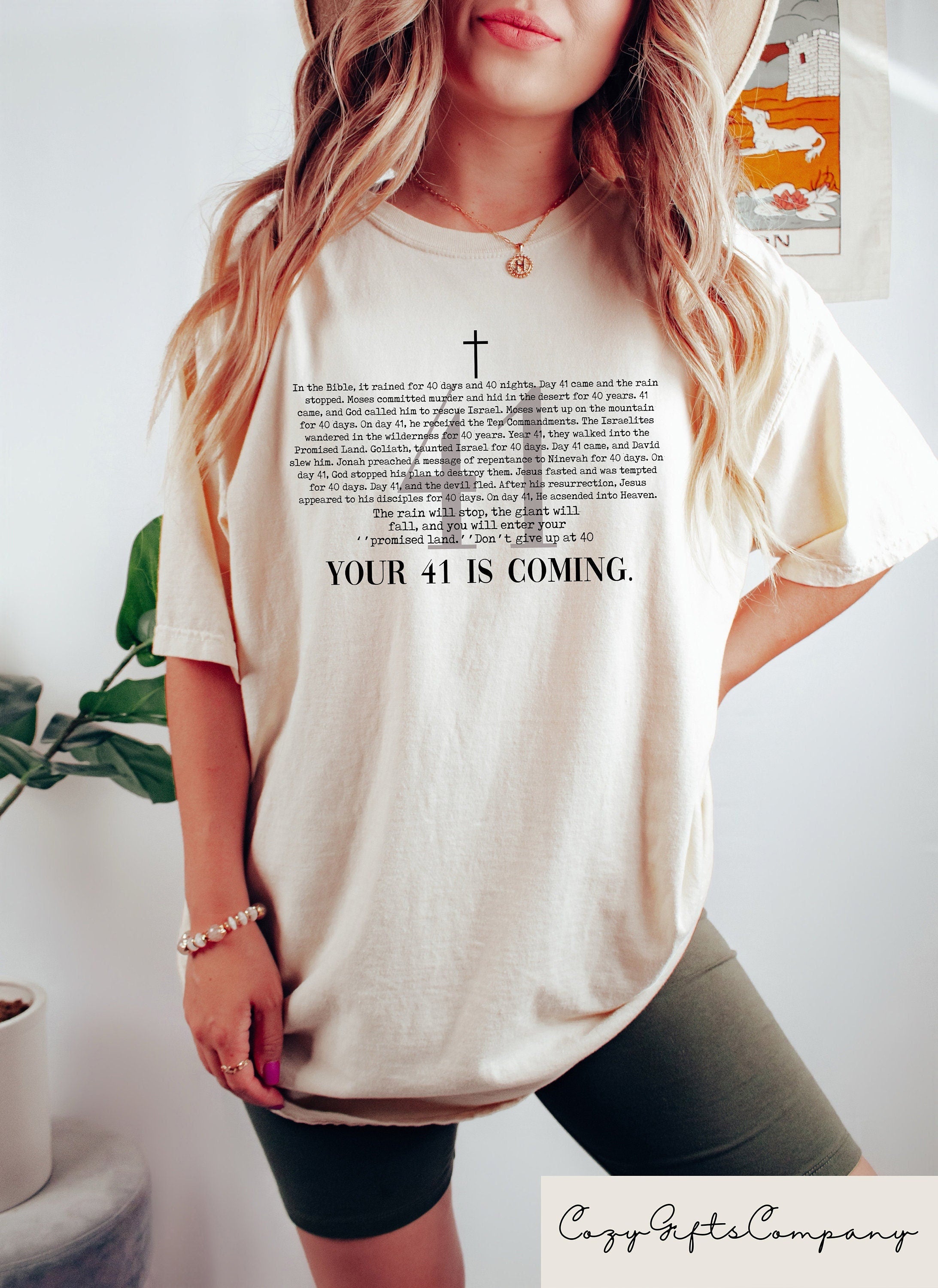 Christian Women Shirt Your 41 Is Coming Shirt Don39t Give Up Shirt Bible Verse Shirt Christian Clothing Faith Based Shirt Graphic Tee – Premium Graphic · Perfect For Daily Wear