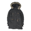 Khujo Womens Long Black Fur Trim Hooded Parka Coat Vintage High End Designer Graphic Tee – Everyday Comfort · Top Pick For Any Outfit