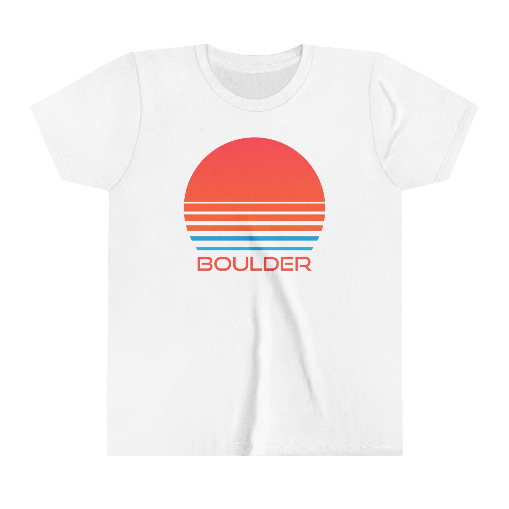 Boulder Colorado Youth Shirt Retro 80s Boulder Kid39s TShirt Personalization Available Graphic Tee – Aesthetic Look · Great Gift For Fans