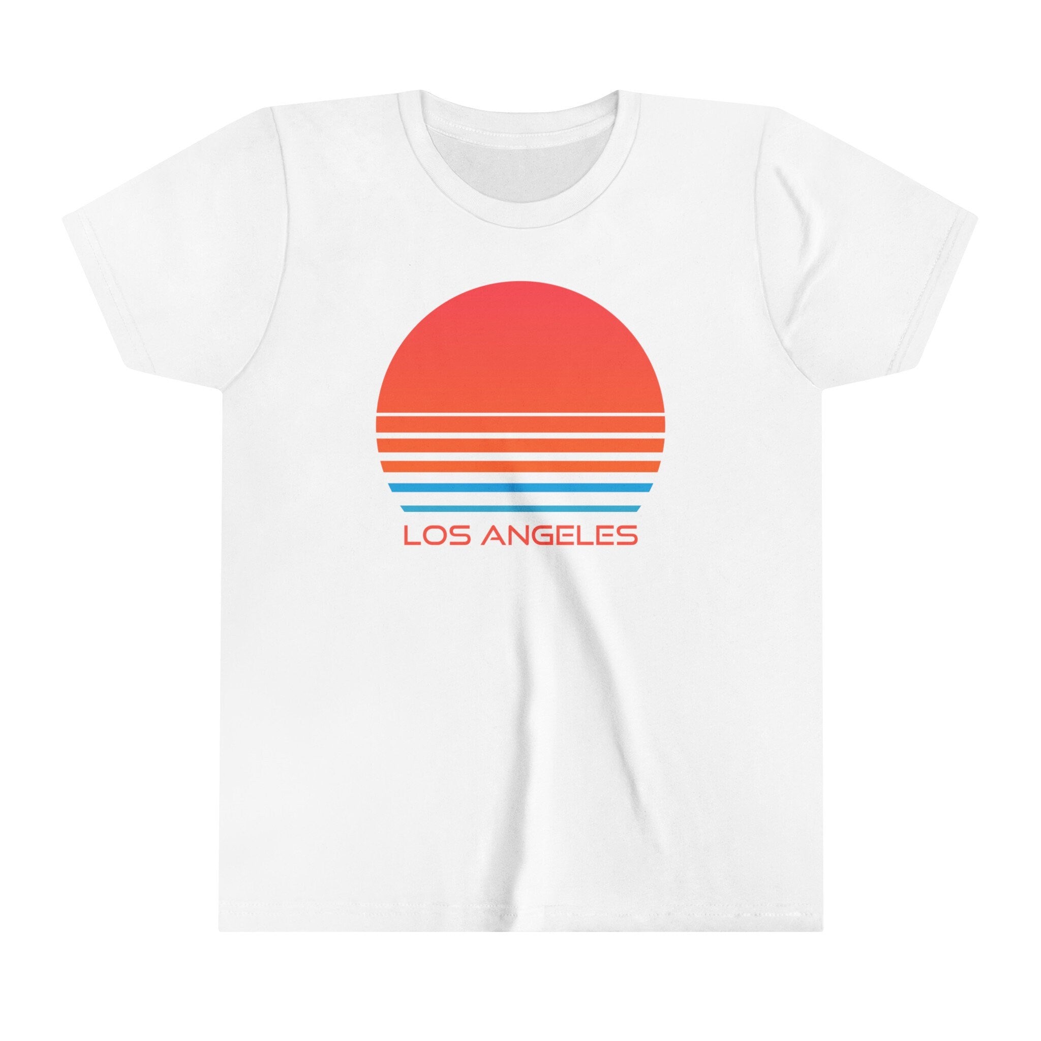 Los Angeles California Youth Shirt Retro 80s Los Angeles Kid39s TShirt Personalization Available Graphic Tee – Easygoing Wear · High-Quality Print