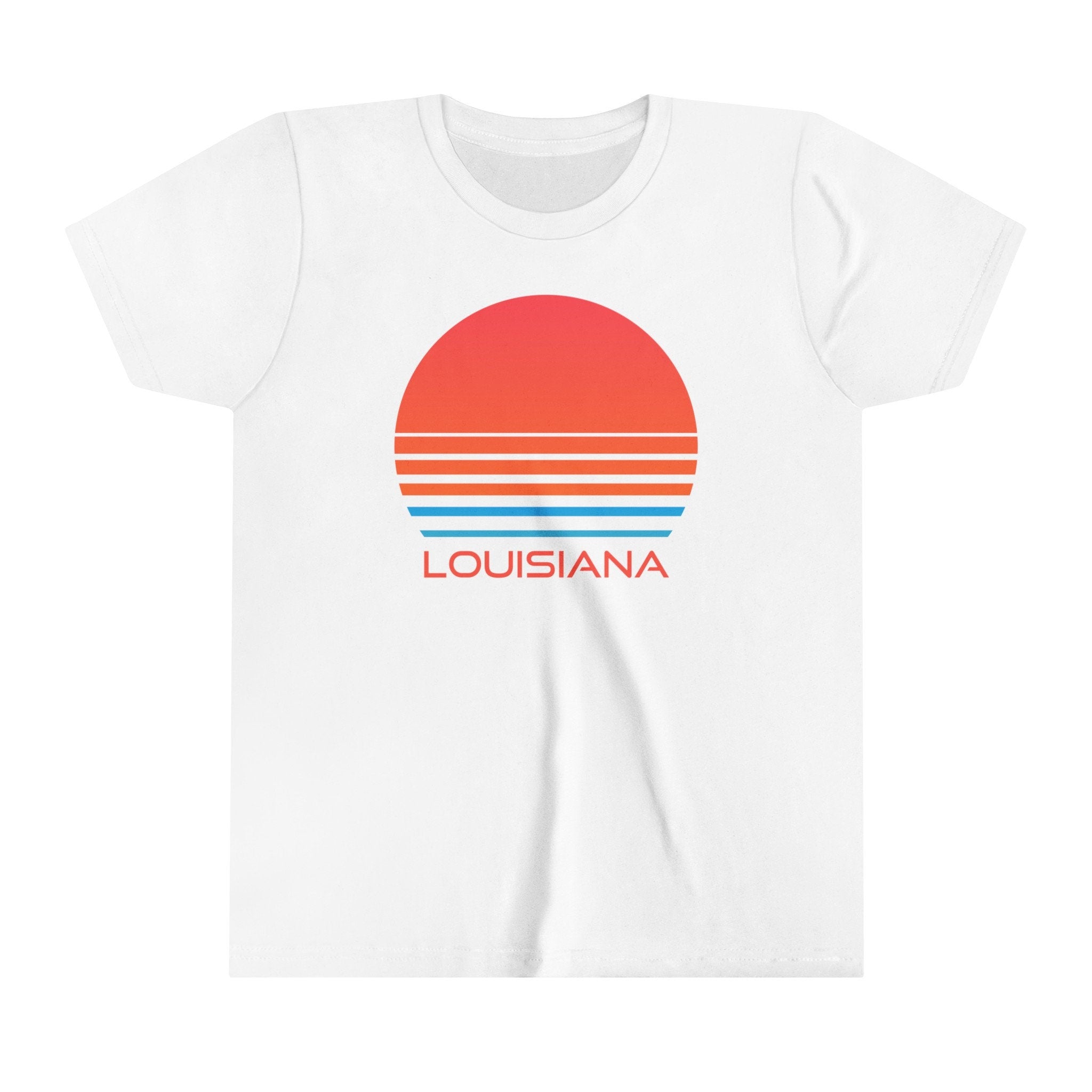 Louisiana Youth Shirt Retro 80s Louisiana Kid39s TShirt Personalization Available Graphic Tee – Everyday Comfort · High-Quality Print