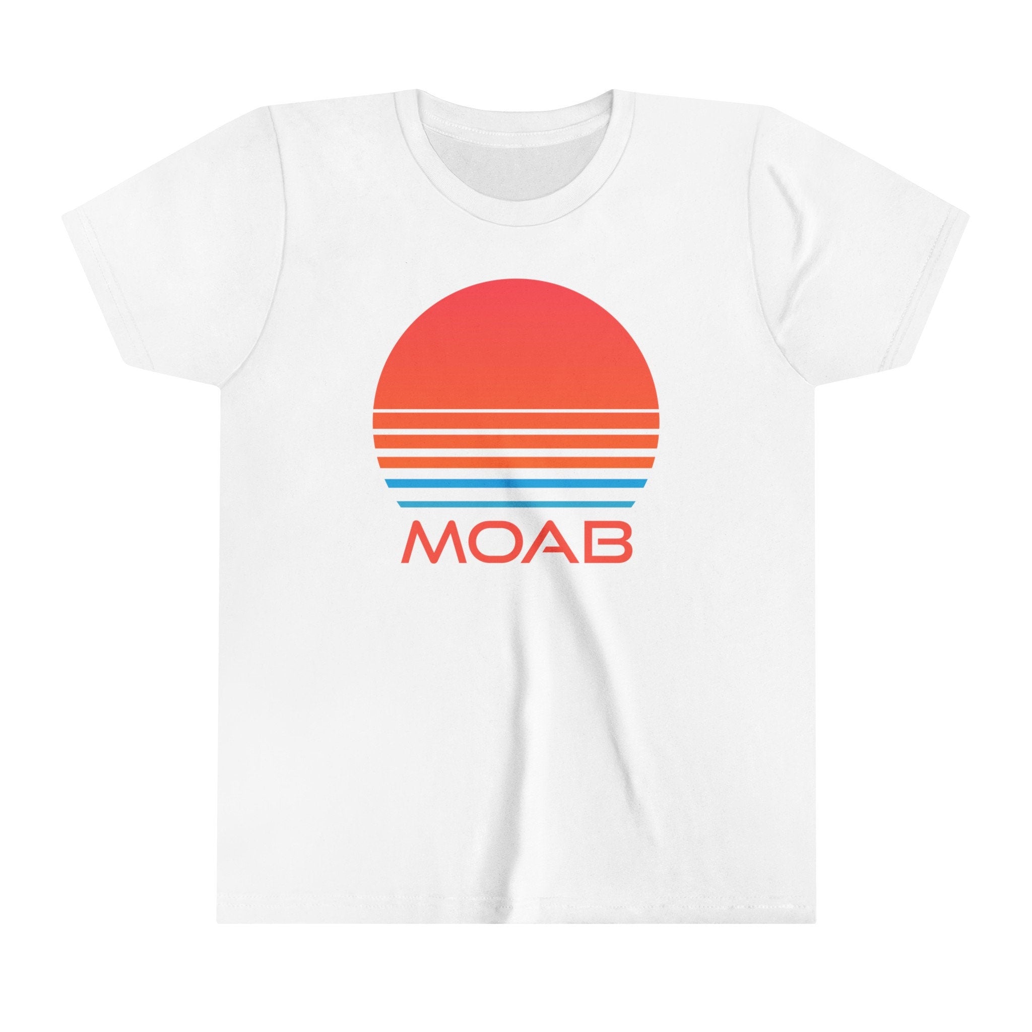 Moab Utah Youth Shirt Retro 80s Moab Kid39s TShirt Personalization Available Graphic Tee – Easygoing Wear · High-Quality Print