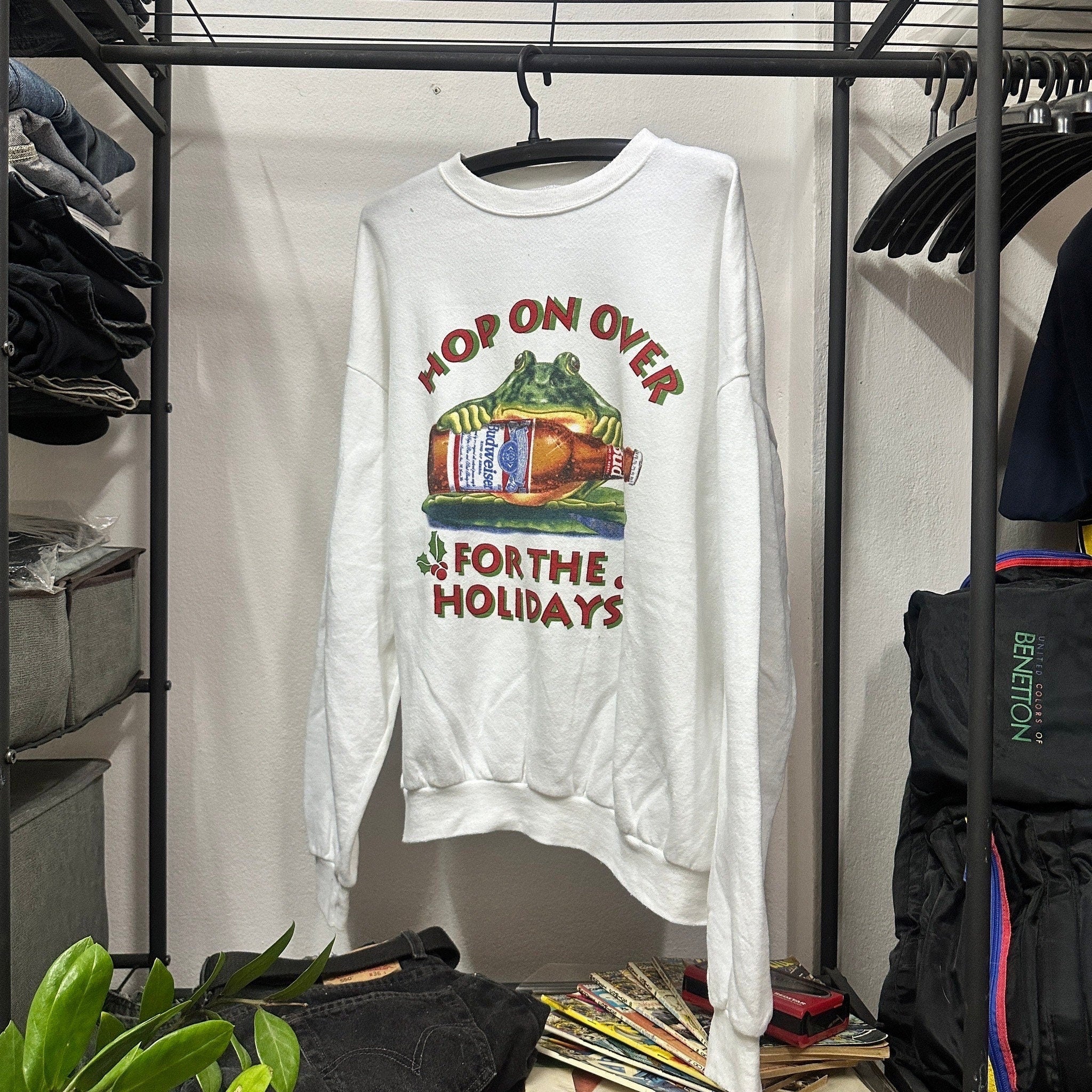 Vintage Budweiser Sweater Graphic Tee – Aesthetic Look · High-Quality Print