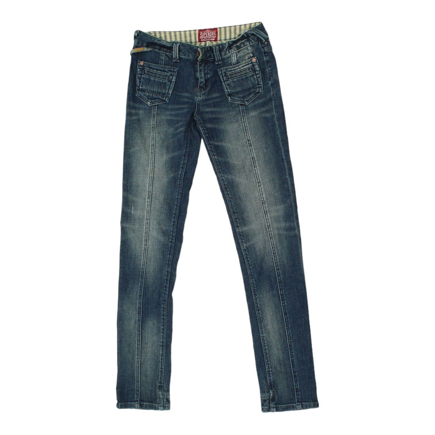 Superdry Womens Blue Skinny Slim Leg Jeans Vintage Designer Denim VTG Graphic Tee – Fan Favorite · Must-Have Style