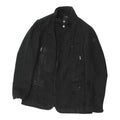 Trussardi Mens Black Quilted Coat Vintage Luxury Designer Nylon Cotton Jacket Graphic Tee – Aesthetic Look · Must-Have Style