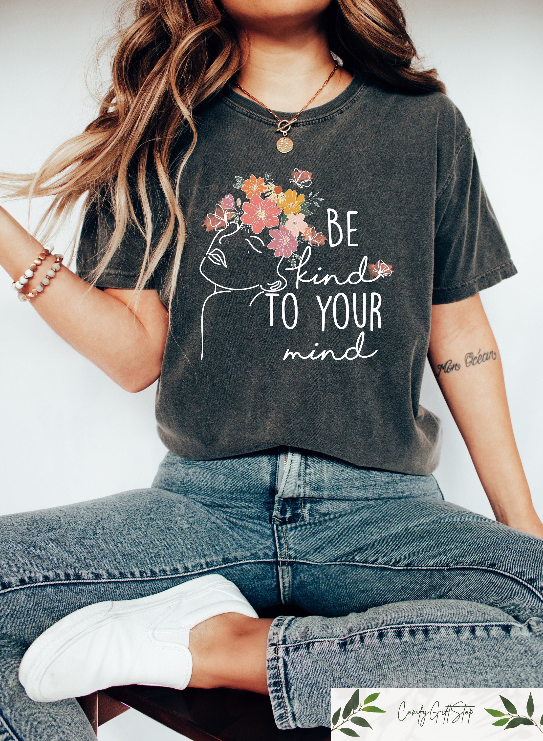 Be Kind to Your Mind Shirt Mental Health Shirt Mental Health Matters Gift Women Inspirational Tee Mental Health Awareness Anxiety Shirt Graphic Tee – Feel-Good Design · Trending Graphic Apparel
