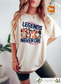 Retro Comfort 1990s Sandlot Legends Never Die Shirt Baseball T Shirt Baseball Squad Crew Shirts Baseball Team Tee Graphic Tee – Feel-Good Design · Great Gift For Fans