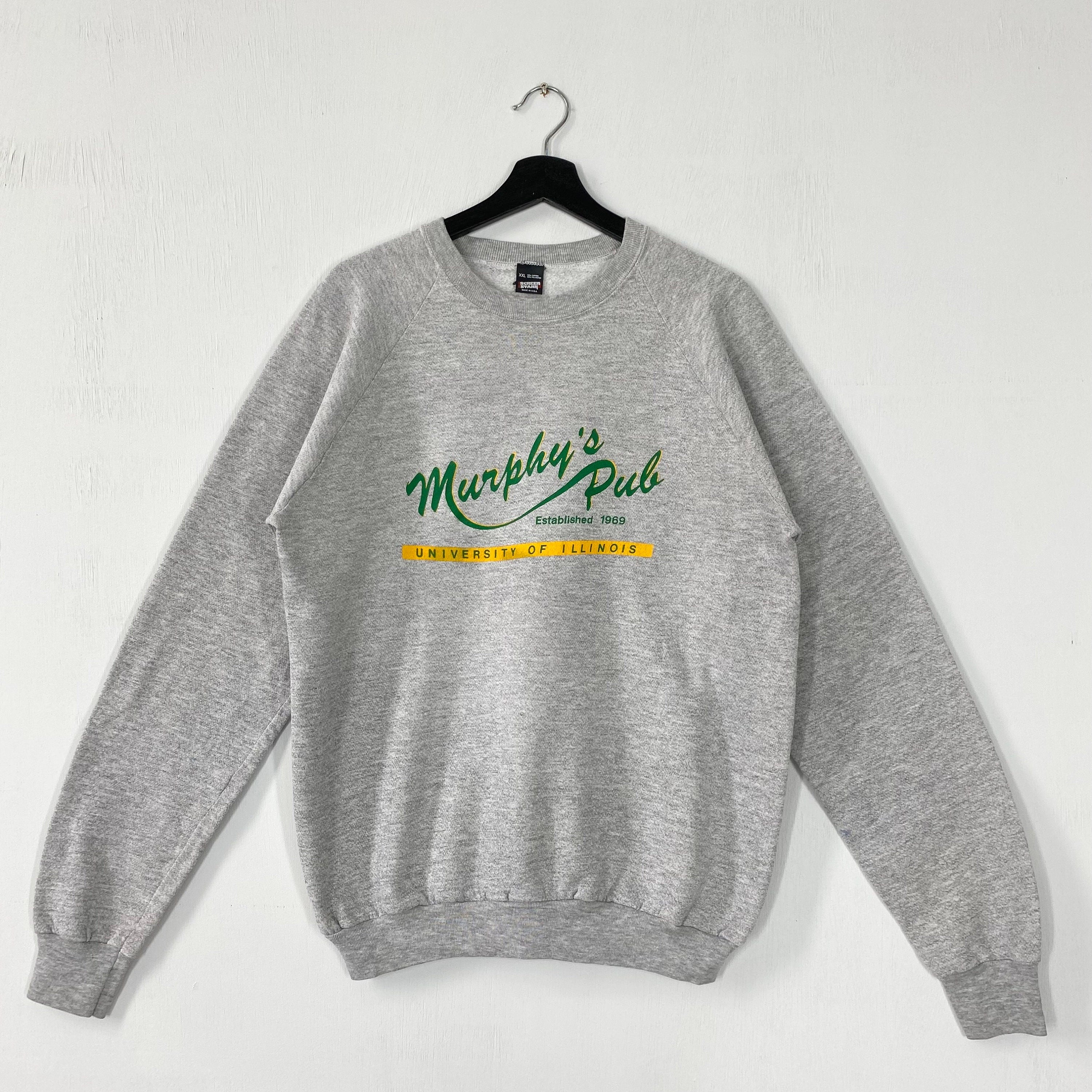 Vintage 90s University Illinois Sweatshirt Illinois Crewneck Illinois Sweater Pullover Illinois Springfield Prairie Stars Print Logo Large Sweatshirt – Bold Style · Perfect For Daily Wear