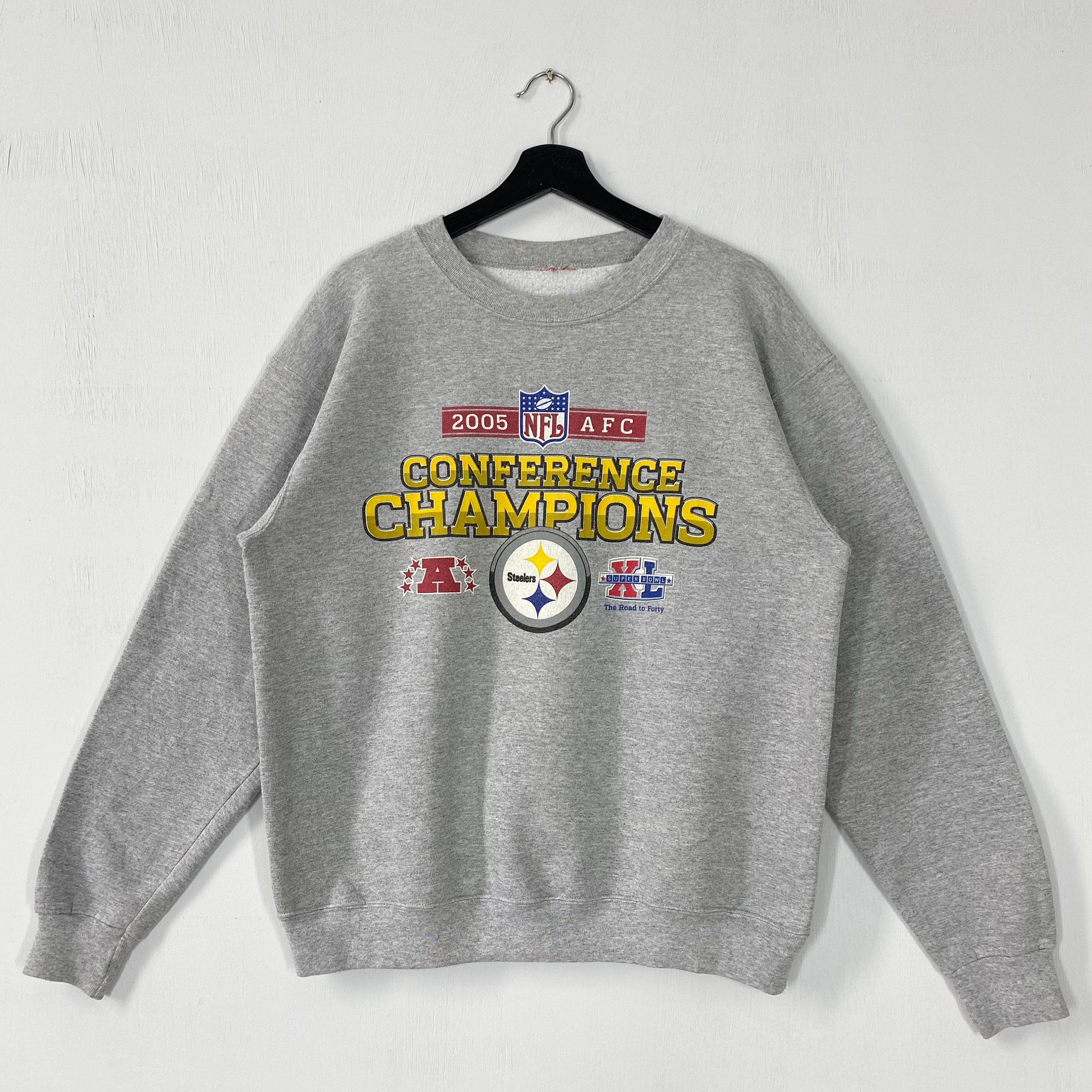 Vintage Pittsburgh Steelers Sweatshirt Steelers Crewneck Steelers Sweater Pullover Sportswear NFL Pittsburgh Steelers Print Logo Grey Medium Sweatshirt – Warm & Stylish · Perfect For Daily Wear