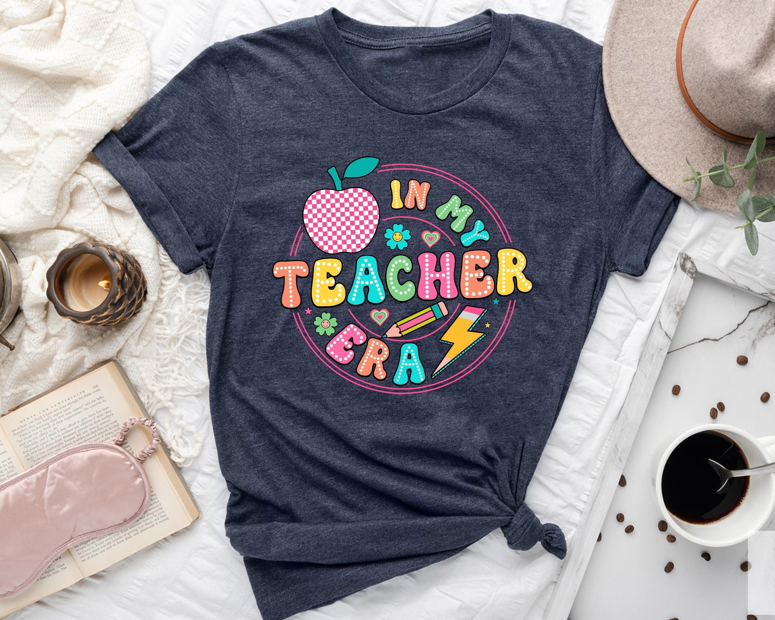 In My Teacher Era Unisex Shirts Teacher Tees Gift Ideas for Teacher Women Clothing Graphic Tee – Bold Style · Perfect For Daily Wear