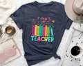 Groovy Teacher Shirt With Flowers Teacher Tshirt Teacher Shirt Gift for Teacher Teacher Tee Teacher with Flowers Graphic Tee – Warm & Stylish · Perfect For Daily Wear