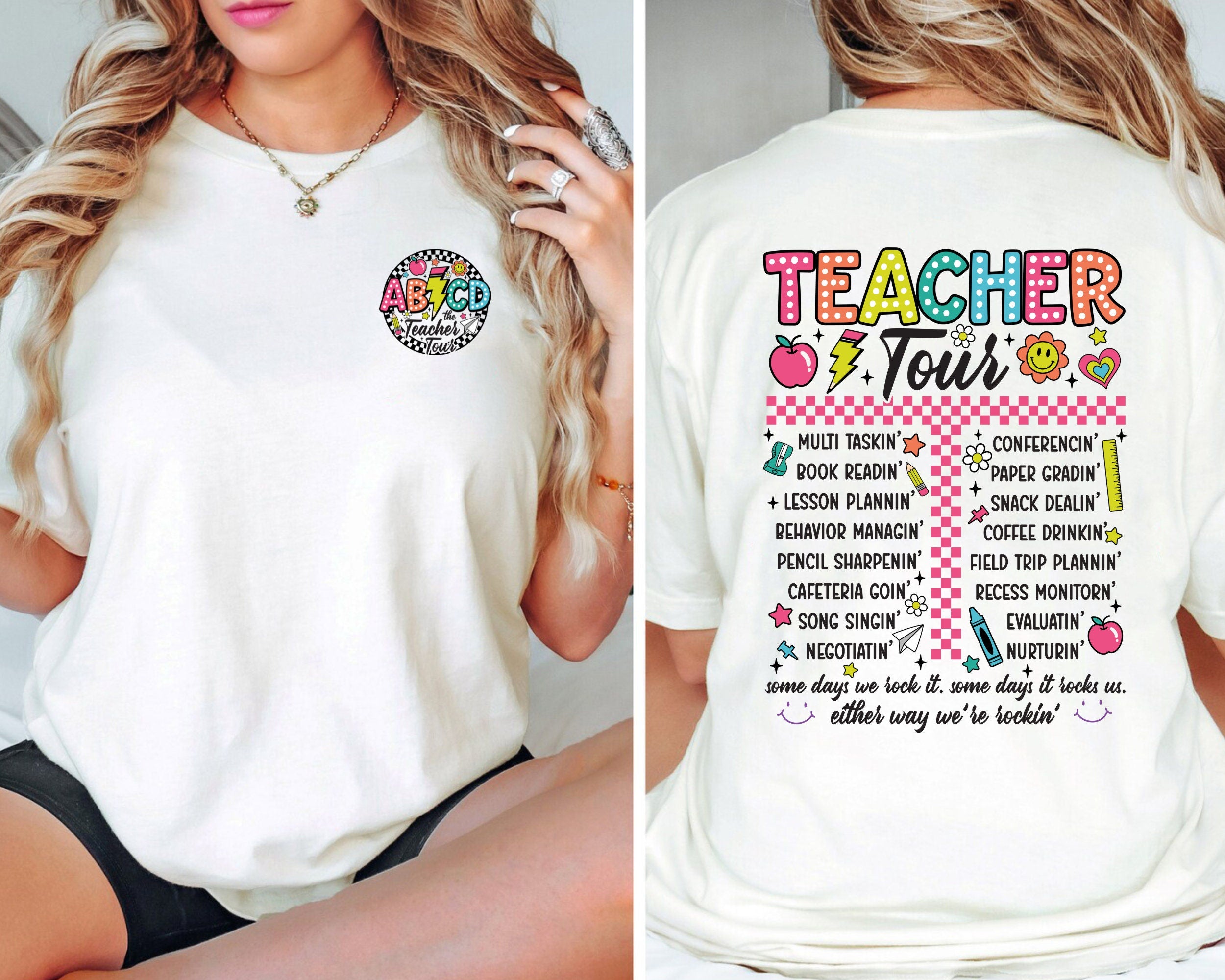 ABCD teacher tour funny teacher t shirt Graphic Tee – Bold Style · High-Quality Print