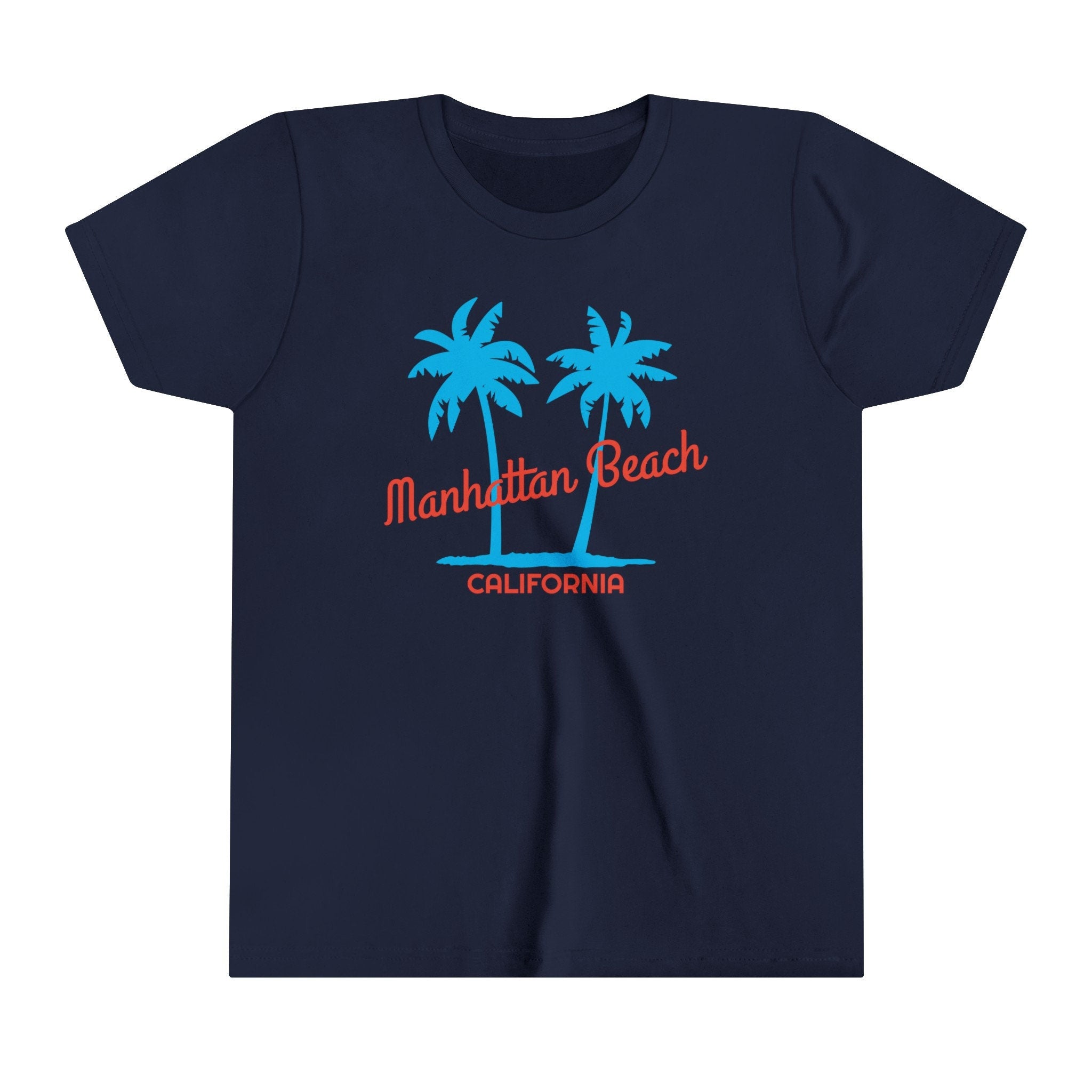 Manhattan Beach California Youth Shirt Retro Palm Tree Manhattan Beach Kid39s TShirt Personalization Available Graphic Tee – Easygoing Wear · Perfect For Daily Wear
