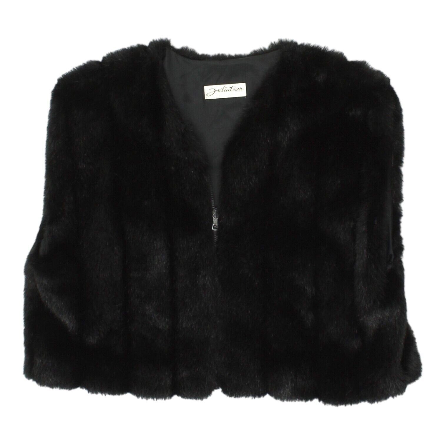 Intuition CD Fashion Womens Black Faux Fur Full Sleeveless Bodywarmer Vintage Graphic Tee – Easygoing Wear · Trending Graphic Apparel