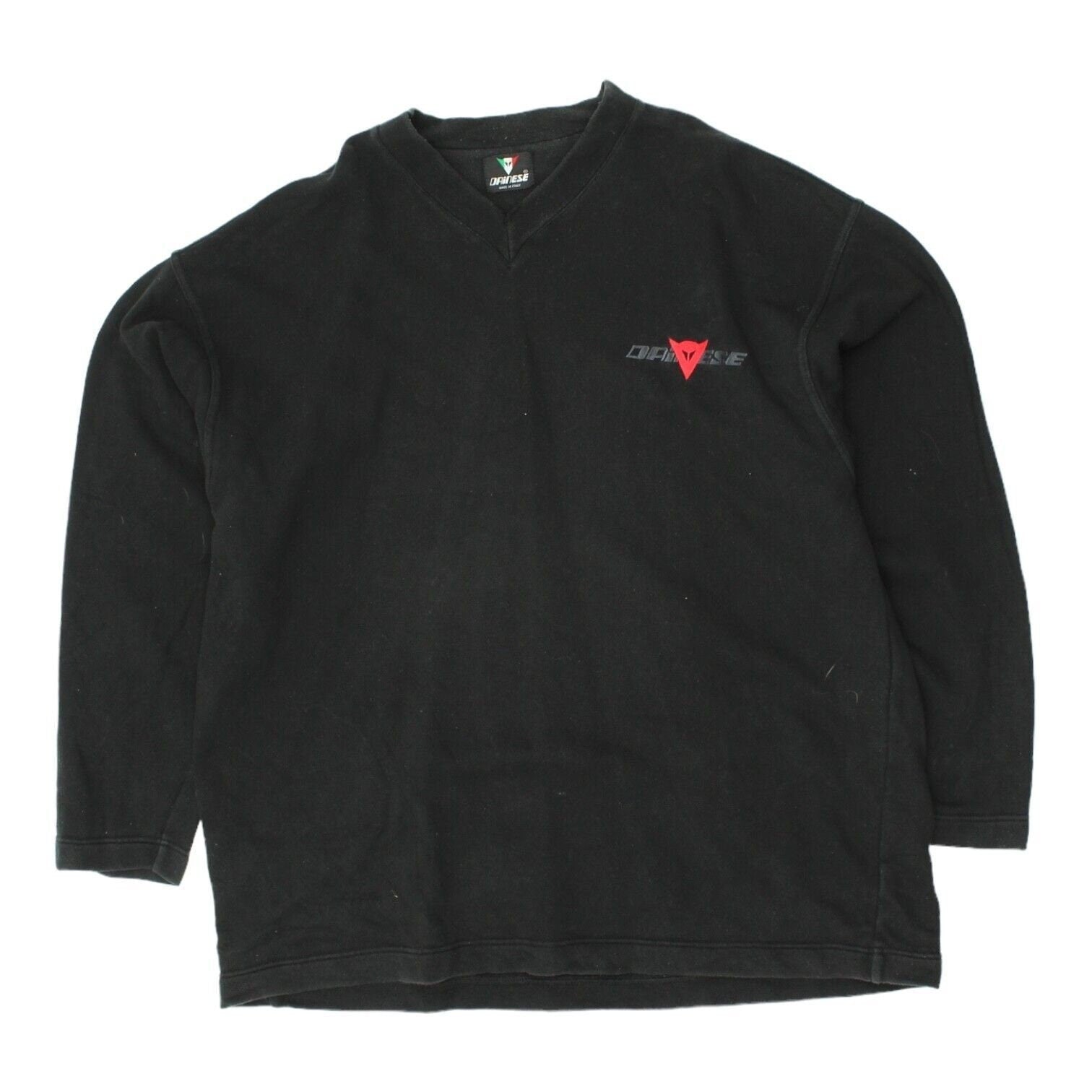 Dainese Mens Black V Neck Sweastshirt Vintage Designer Biker Sweater VTG Graphic Tee – Feel-Good Design · Must-Have Style