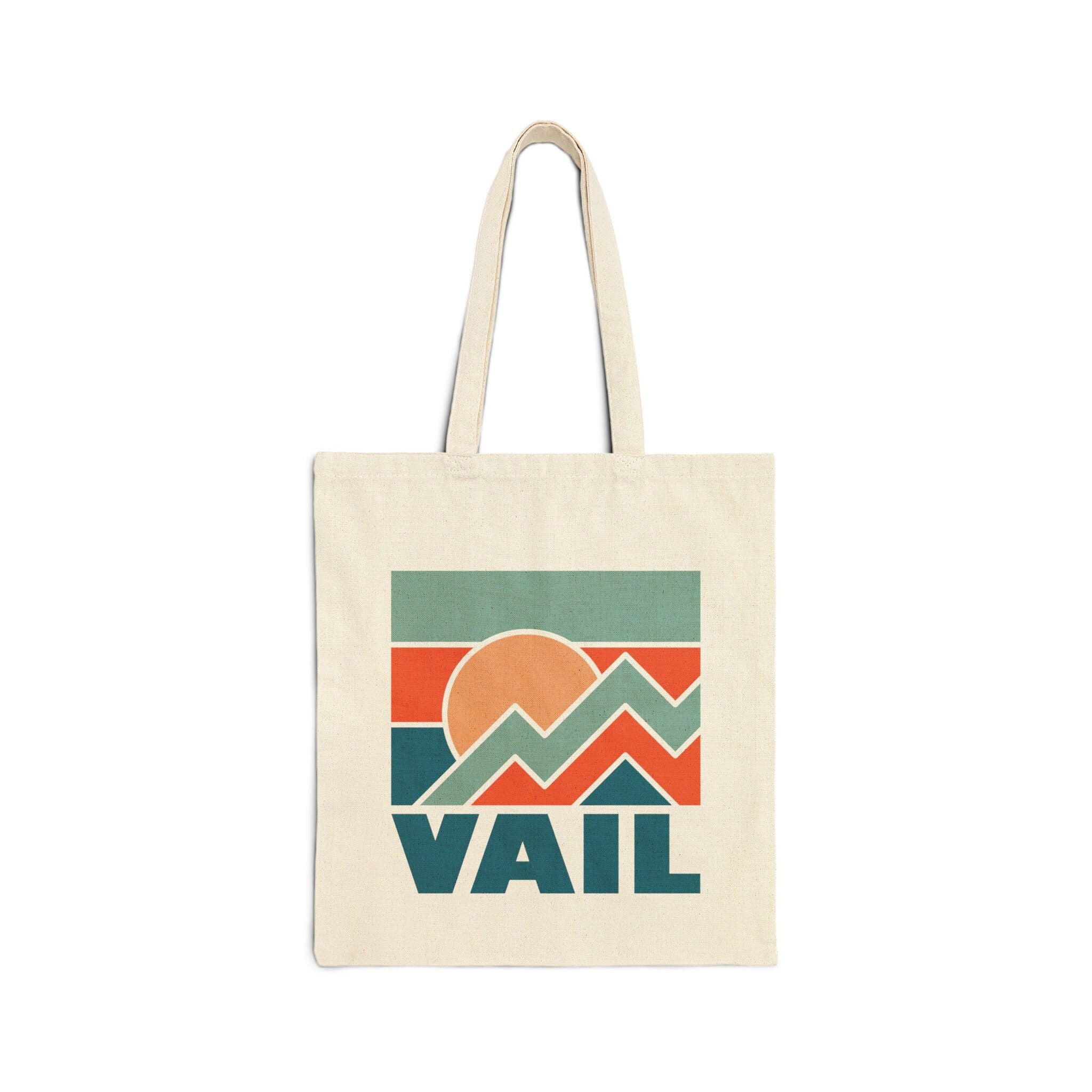 Vail Colorado Cotton Canvas Vail Tote Bag Personalization Available Tote Bag – Everyday Comfort · High-Quality Print
