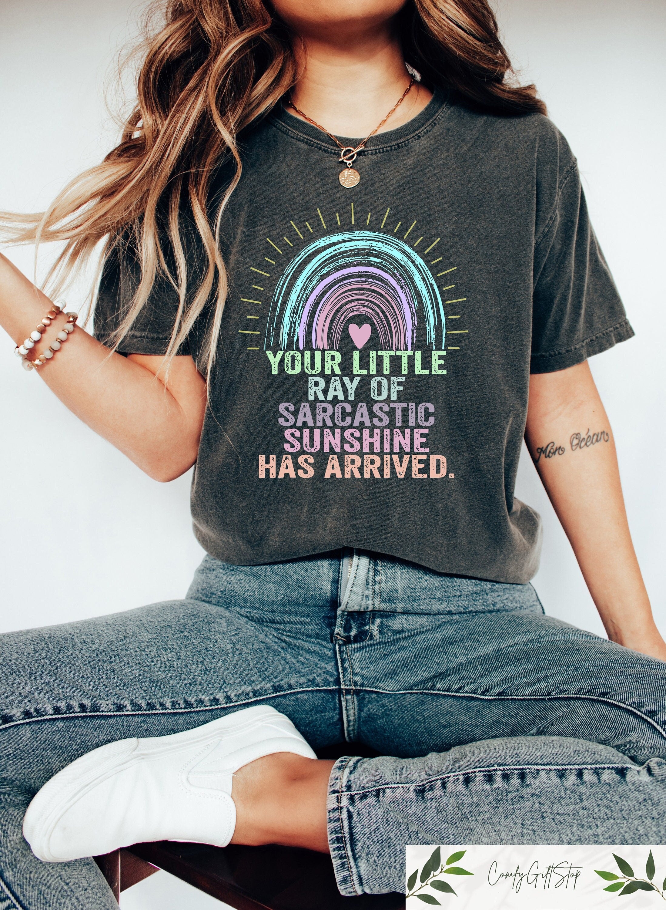 Your Little Ray of Sarcastic Sunshine Has Arrived Shirt Trendy Sarcastic T shirt Sunshine Shirt Weird Mom Shirt Aesthetic Woman Clothing Graphic Tee – Warm & Stylish · High-Quality Print