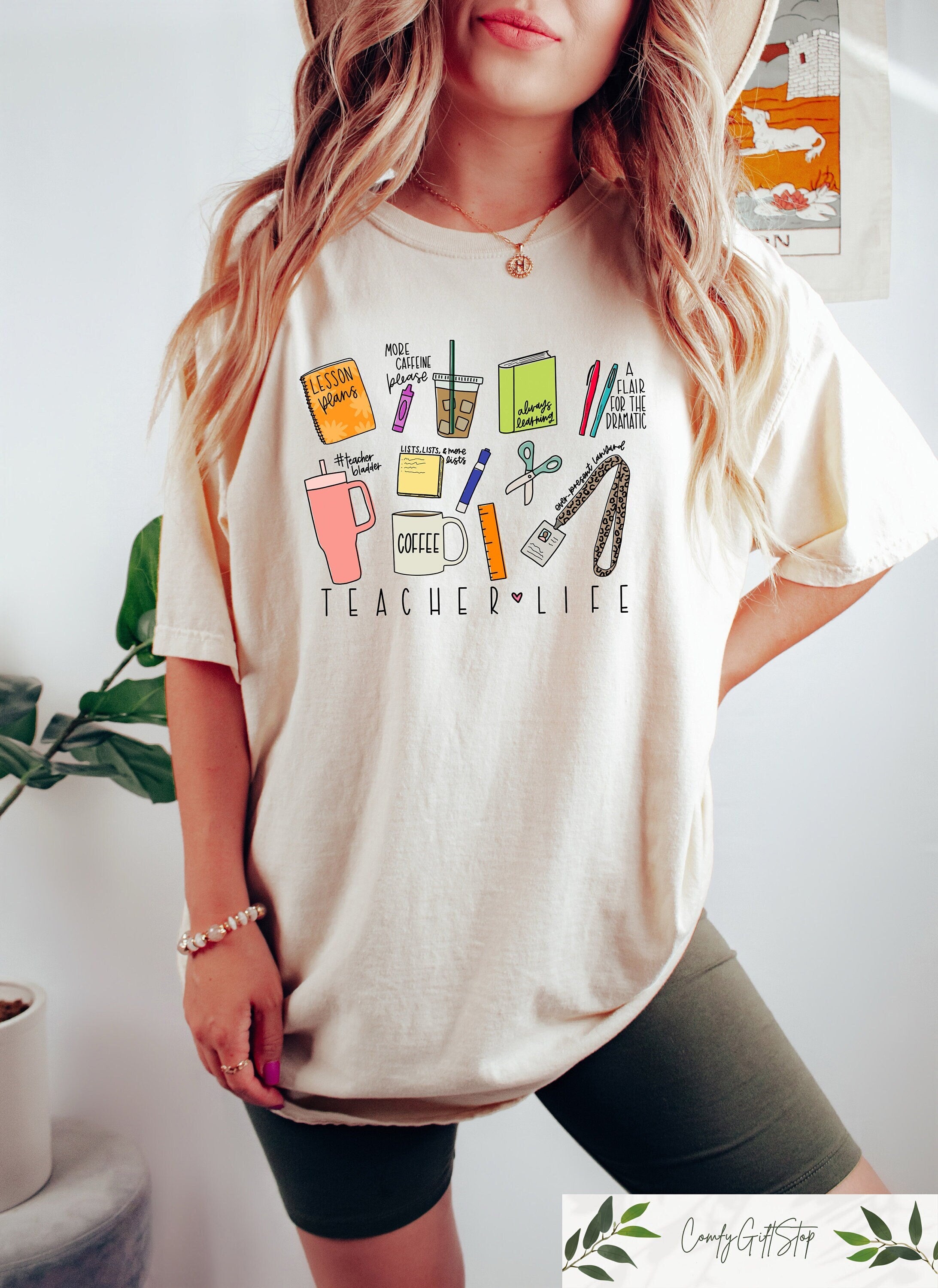 Retro Comfort Teacher Life Shirt Teacher Doodle Tshirt Back To School Shirt For Teachers Teacher Sweatshirt First Day Of School Tee Sweatshirt – Feel-Good Design · Top Pick For Any Outfit