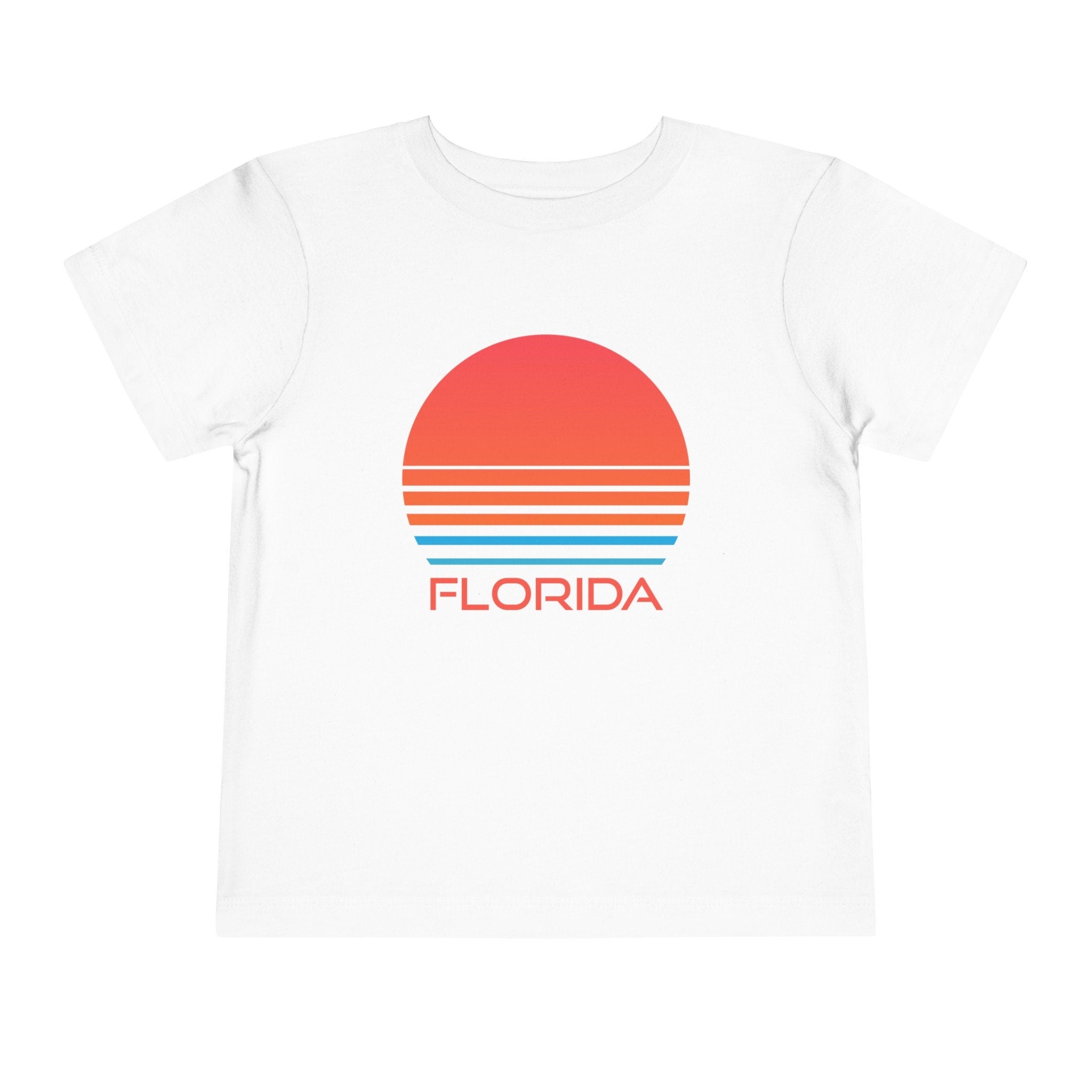 Florida Toddler TShirt Retro 80s Unisex Toddler Florida Shirt Personalization Available Graphic Tee – Bold Style · Great Gift For Fans