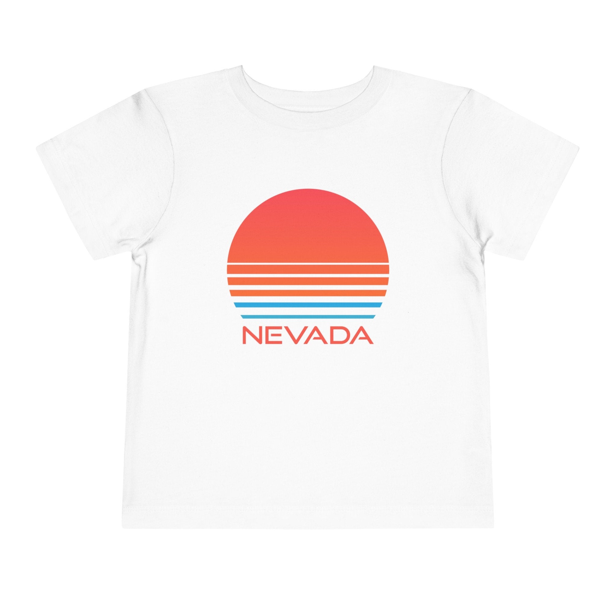 Nevada Toddler TShirt Retro 80s Unisex Toddler Nevada Shirt Personalization Available Graphic Tee – Aesthetic Look · Perfect For Daily Wear