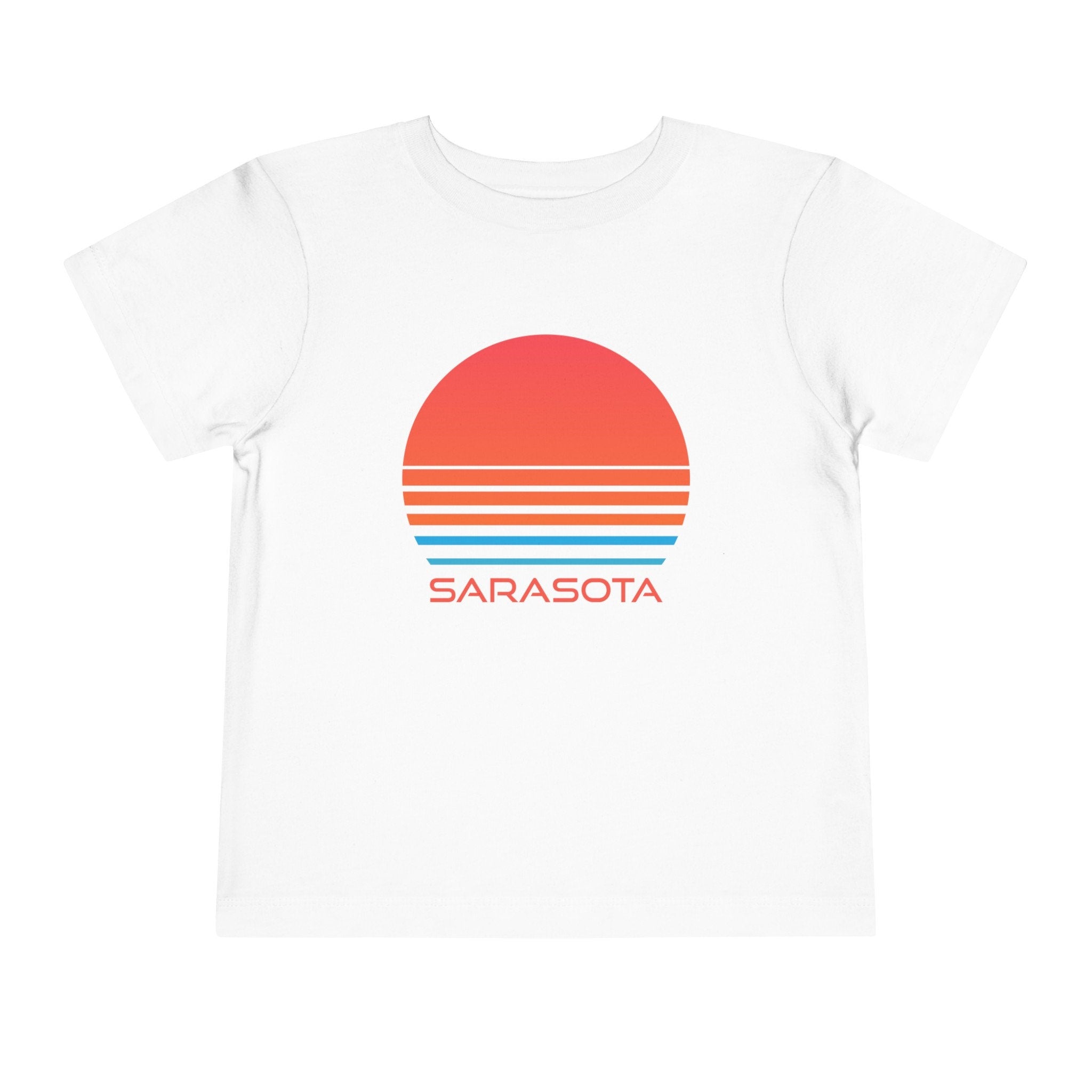Sarasota Florida Toddler TShirt Retro 80s Toddler Sarasota Shirt Personalization Available Graphic Tee – Cozy Vibes · Trending Graphic Apparel