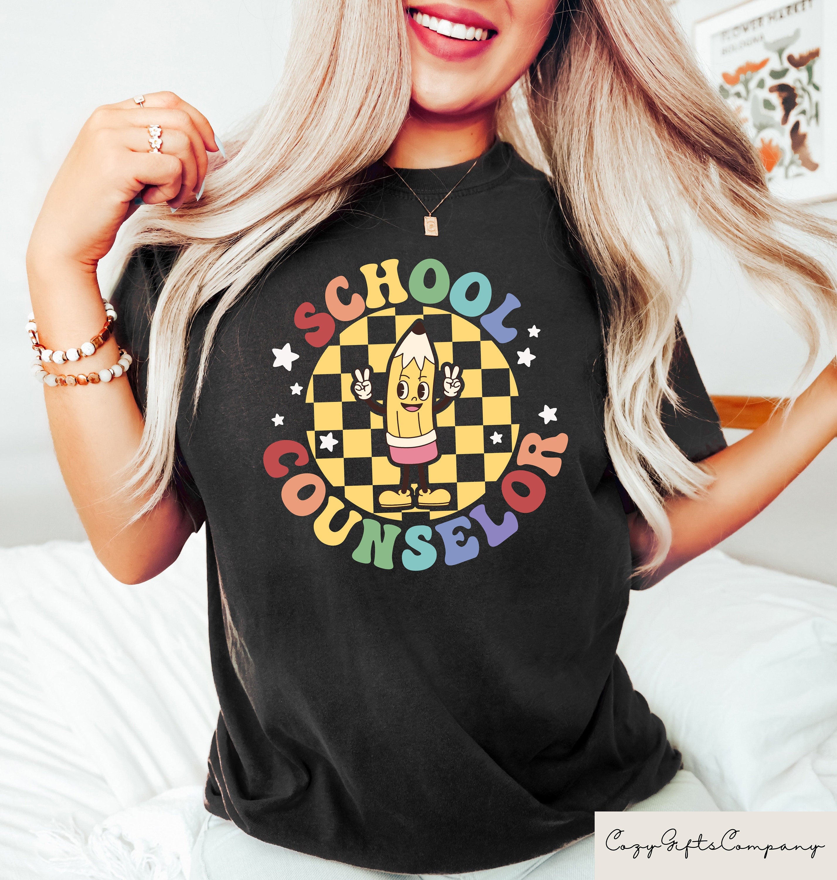 Retro Comfort School Counselor Shirt Happy First Day Of School Tshirt School Counselor Sweatshirt Back To School Gifts School Counselor Sweatshirt – Cozy Vibes · Great Gift For Fans
