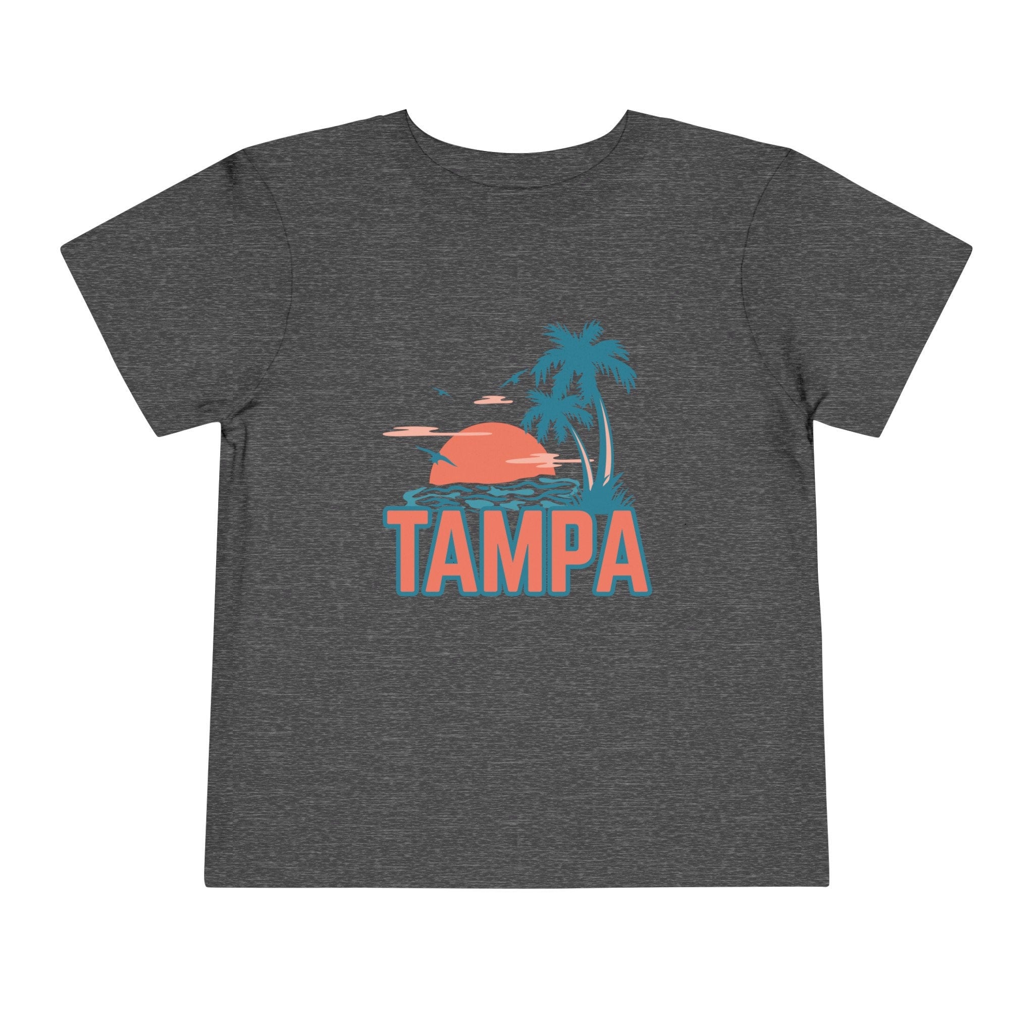 Tampa Florida Toddler TShirt Retro Palm Tree Toddler Tampa Shirt Personalization Available Graphic Tee – Everyday Comfort · Great Gift For Fans