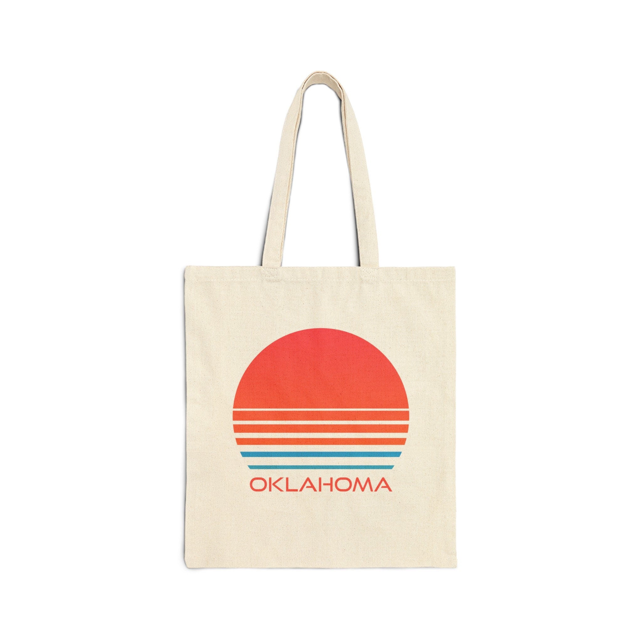 Oklahoma Cotton Canvas Oklahoma Tote Bag Retro 80s Personalization Available Tote Bag – Everyday Comfort · Must-Have Style