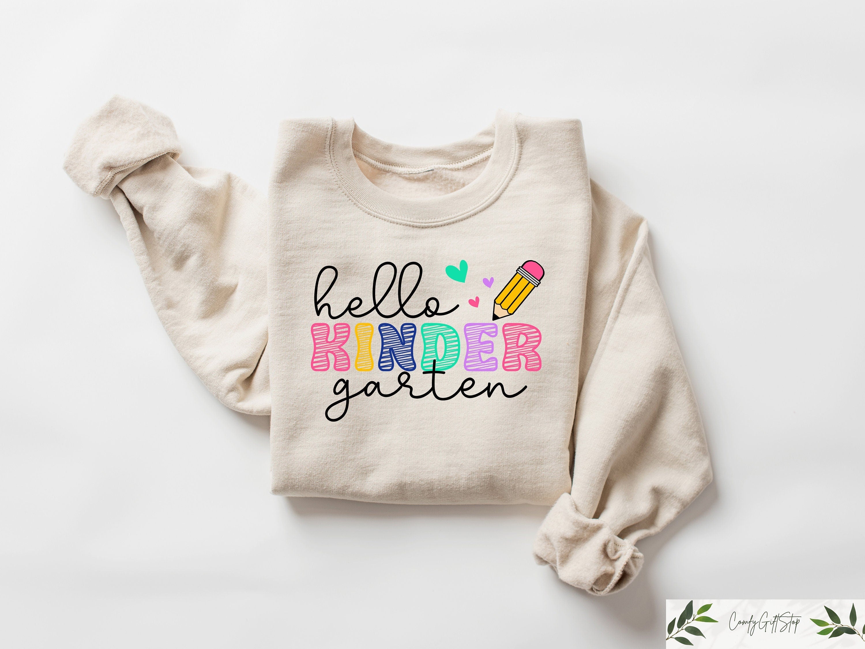 Hello Kindergarten Shirt Kindergarten Rainbow Shirt Kindergarten Teacher Shirt Back To School Tshirt Teacher Gift Teacher Appreciation Graphic Tee – Premium Graphic · High-Quality Print