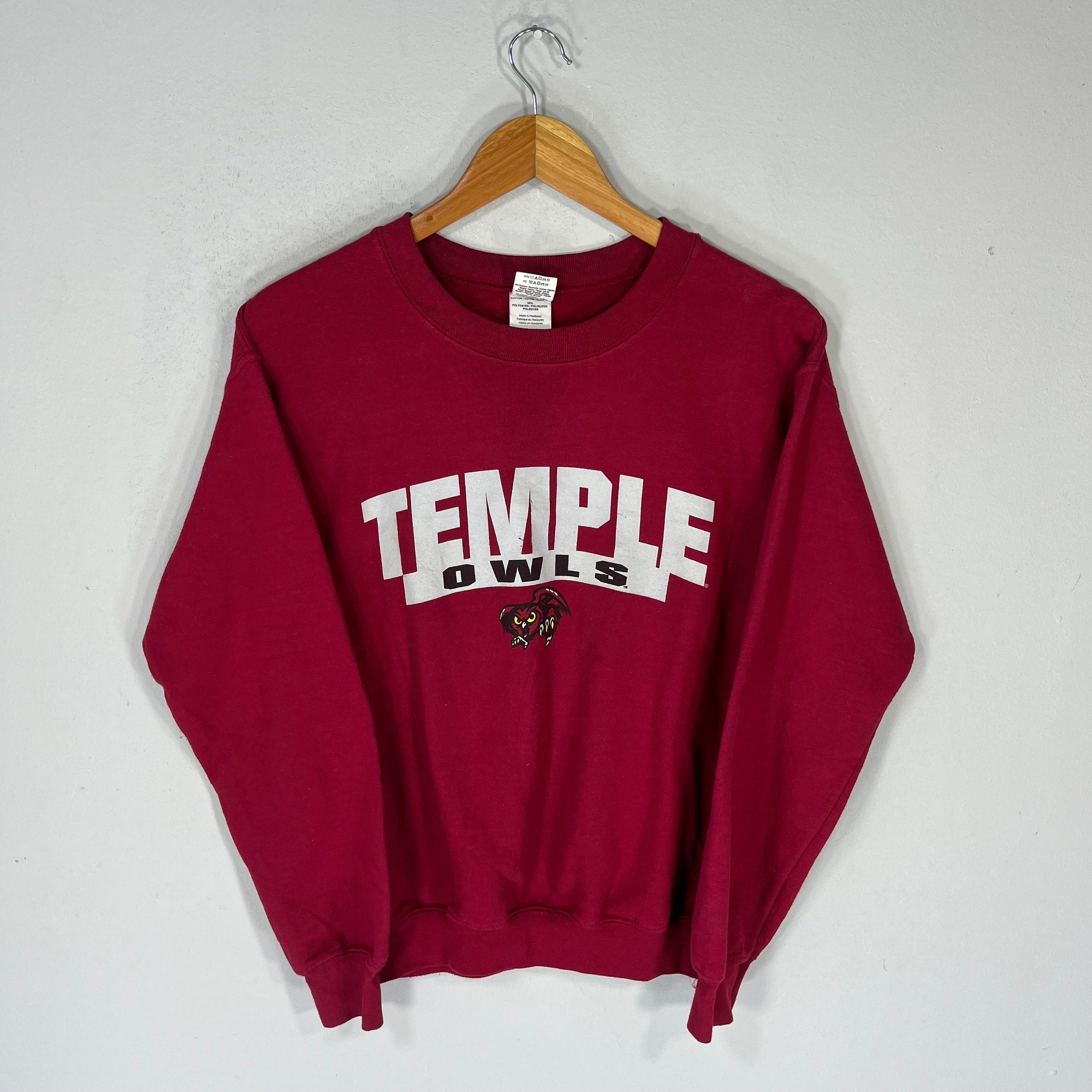 Vintage Gildan Tag Temple Owls Big Logo Printed University Temple Sweatshirt Pullover Sweater Crewneck Temple Owls Colour Maroon Size Small Sweatshirt – Premium Graphic · Must-Have Style