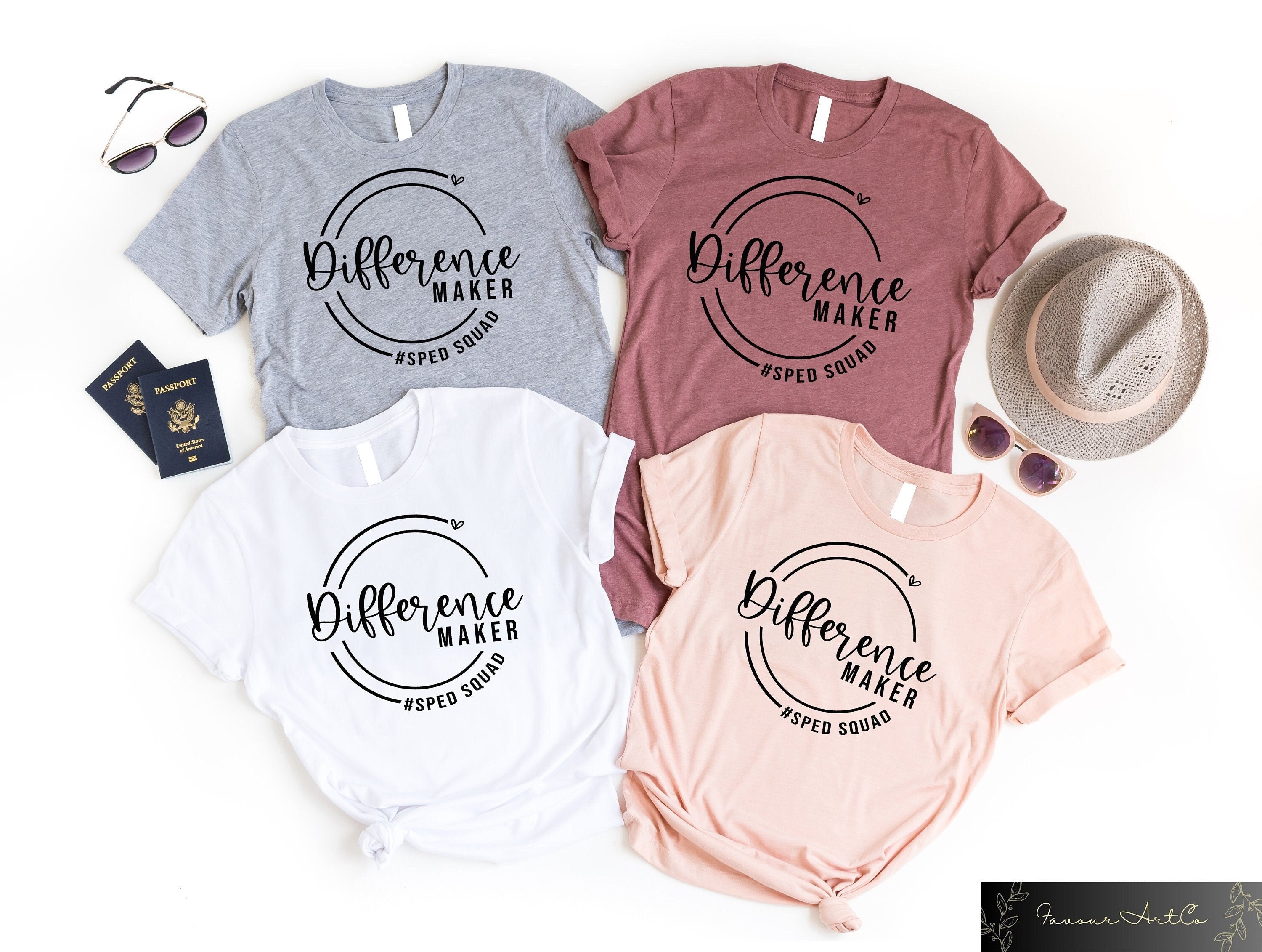 Difference Maker Shirt Sped Teacher Shirt Back To School Gifts Special Education Teacher Shirts Sped Squad Tee Special Education Teacher Graphic Tee – Feel-Good Design · Top Pick For Any Outfit