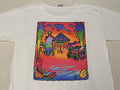 Vintage 1990s 90s Orchid Dolphin Shirt Co John Landon Art Test Print T Shirt L Graphic Tee – Fan Favorite · Must-Have Style