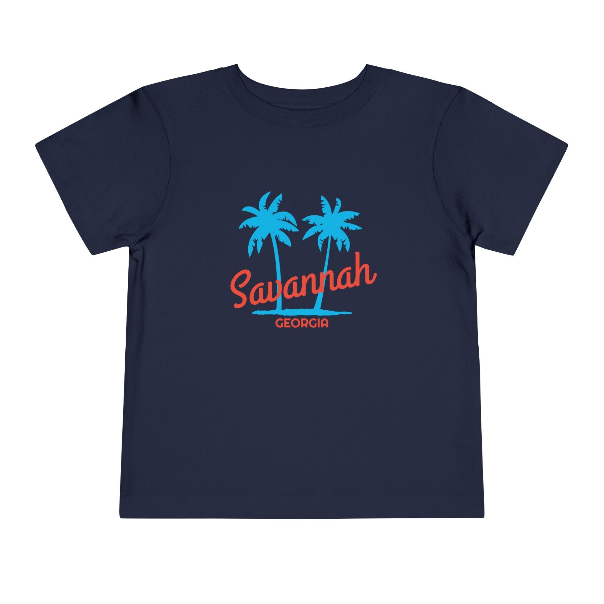 Savannah Georgia Toddler TShirt Retro Palm Tree Toddler Savannah Shirt Personalization Available Graphic Tee – Bold Style · Must-Have Style